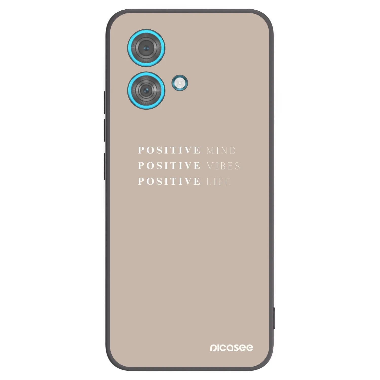 Picasee silikonowe czarne etui na Motorola Edge 40 Neo - Positive Vibes
