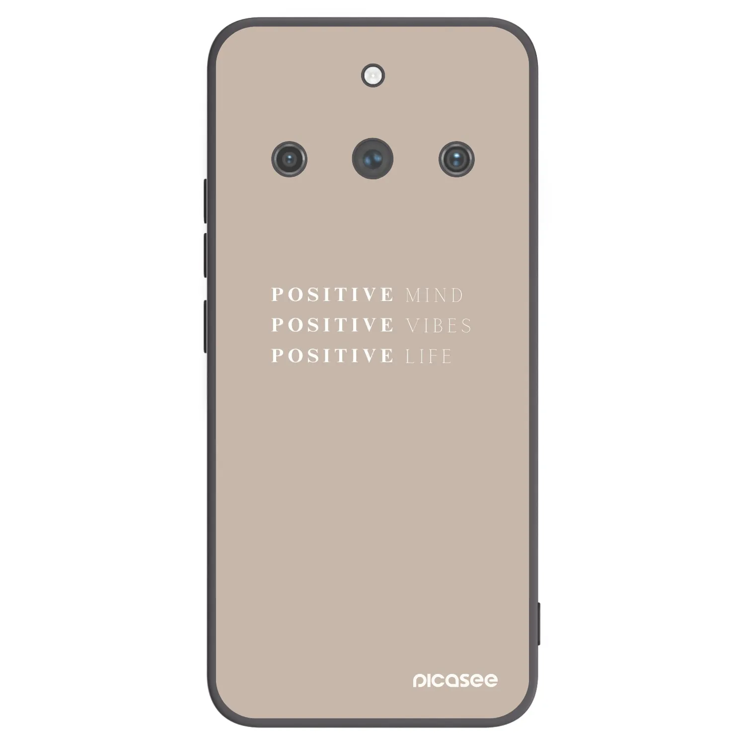 Picasee silikonowe czarne etui na Realme 11 Pro+ - Positive Vibes