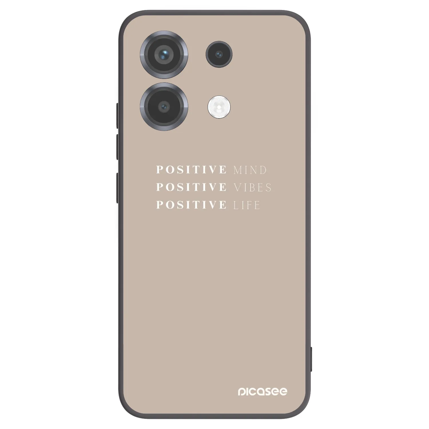 Picasee silikonowe czarne etui na Xiaomi Poco X6 - Positive Vibes