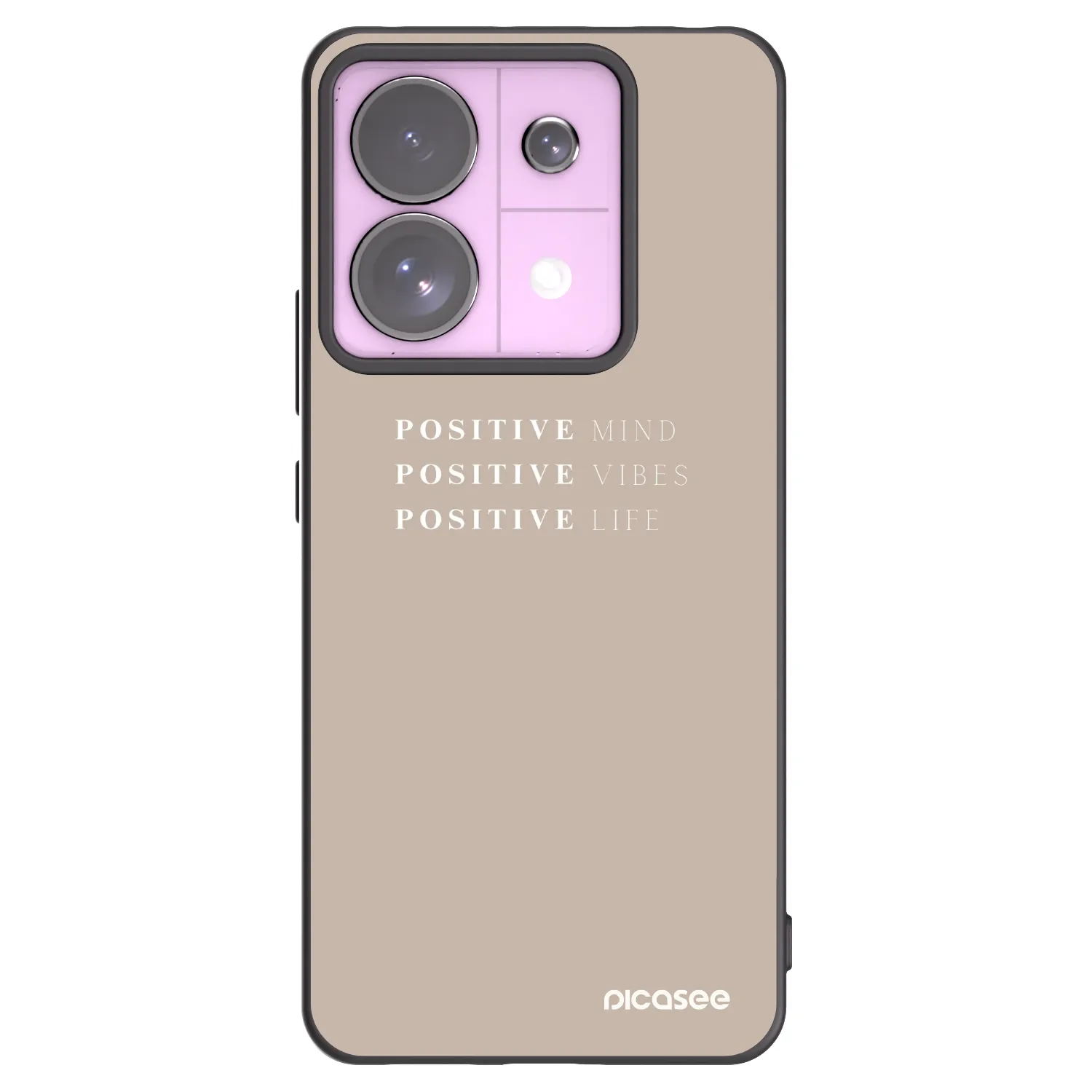 Picasee silikonowe czarne etui na Xiaomi Redmi Note 13 Pro 5G - Positive Vibes