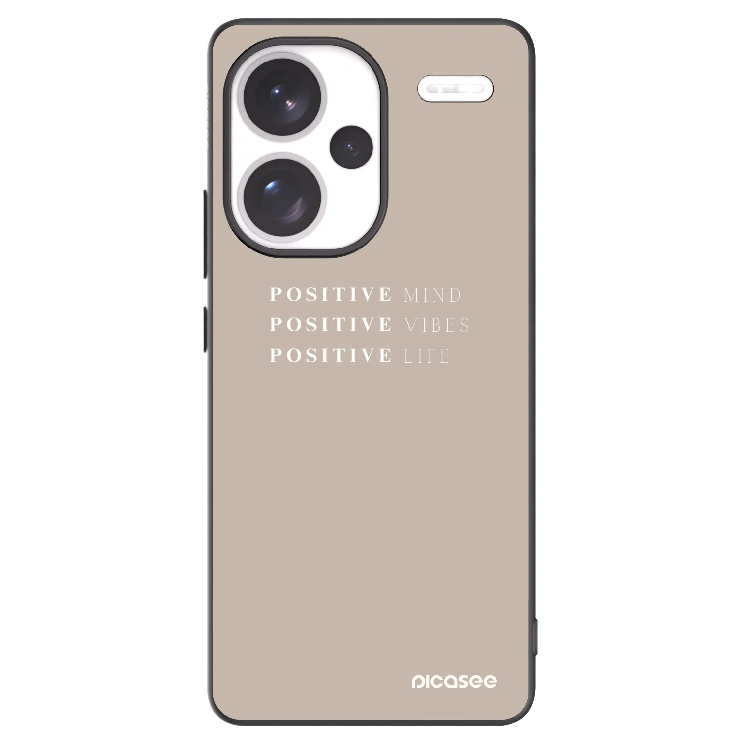 Picasee silikonowe czarne etui na Xiaomi Redmi Note 13 Pro+ 5G - Positive Vibes
