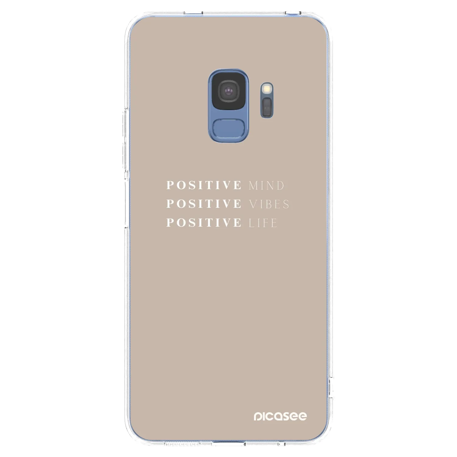 Picasee silikonowe przeźroczyste etui na Samsung Galaxy S9 G960F - Positive Vibes