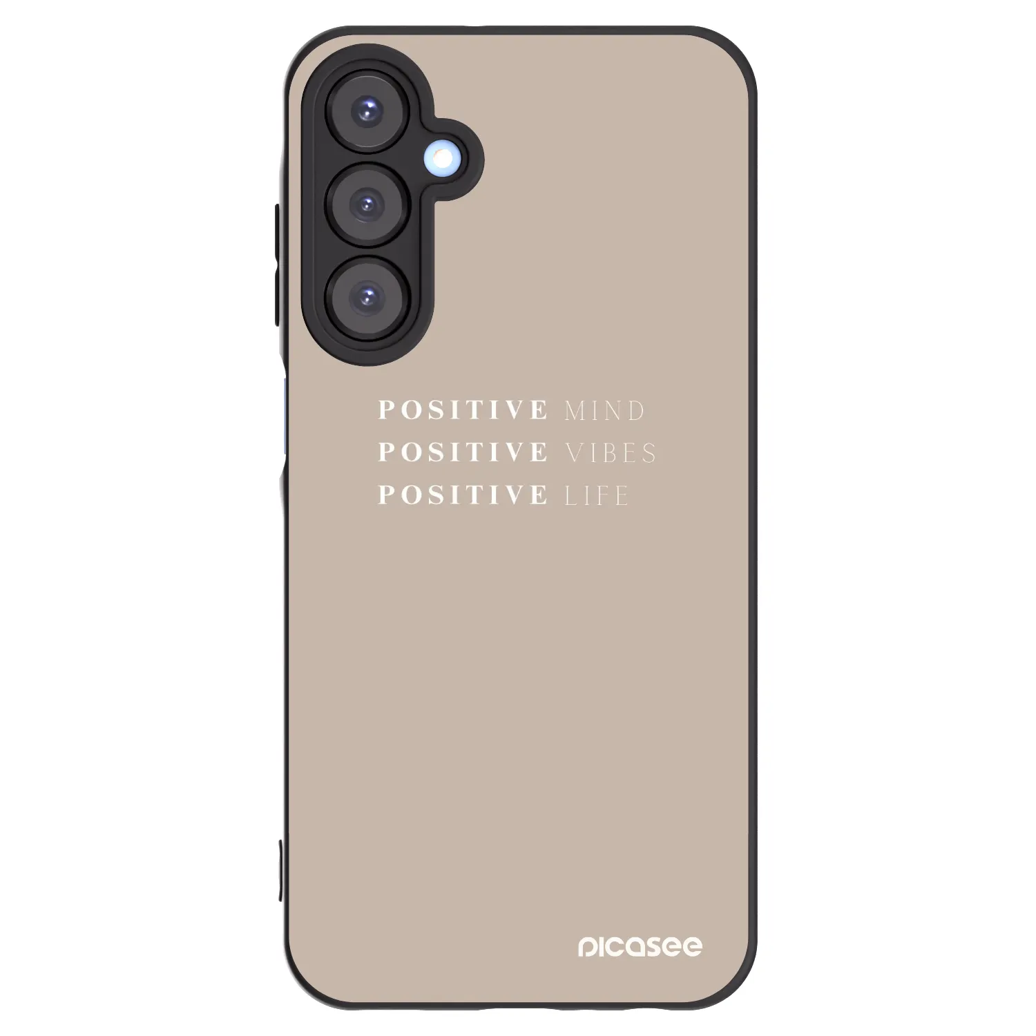 Picasee silikonowe czarne etui na Samsung Galaxy A25 A256B 5G - Positive Vibes