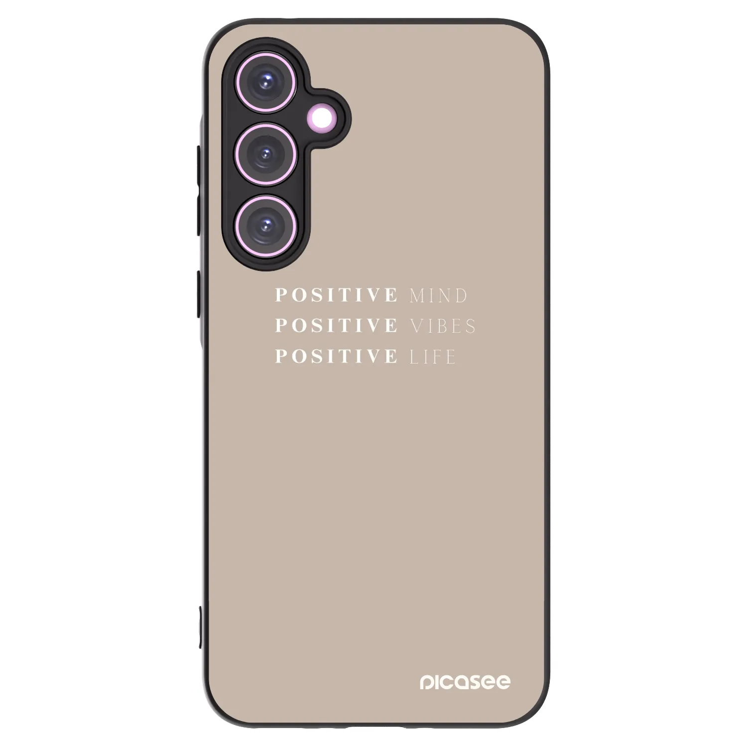 Picasee silikonowe czarne etui na Samsung Galaxy A35 5G A356B - Positive Vibes