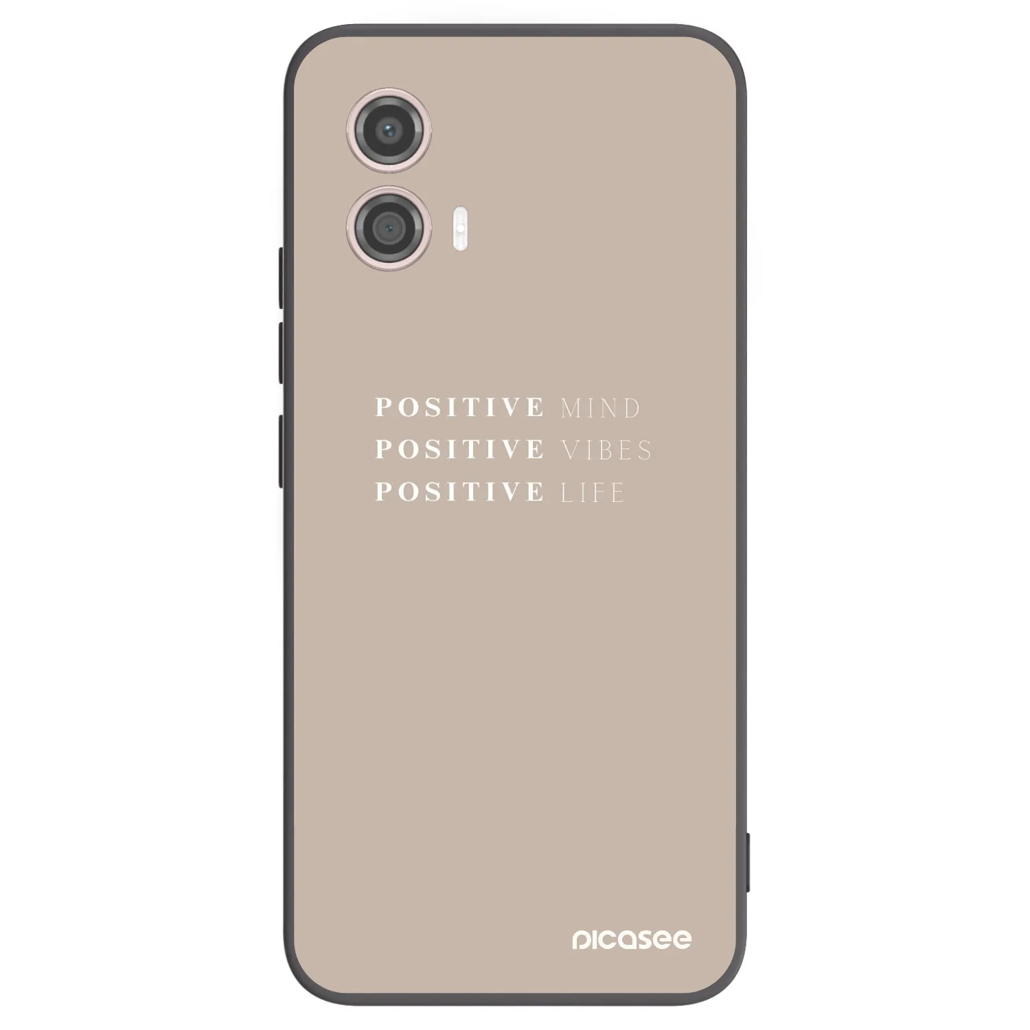 Picasee silikonowe czarne etui na Motorola Moto G53 5G - Positive Vibes
