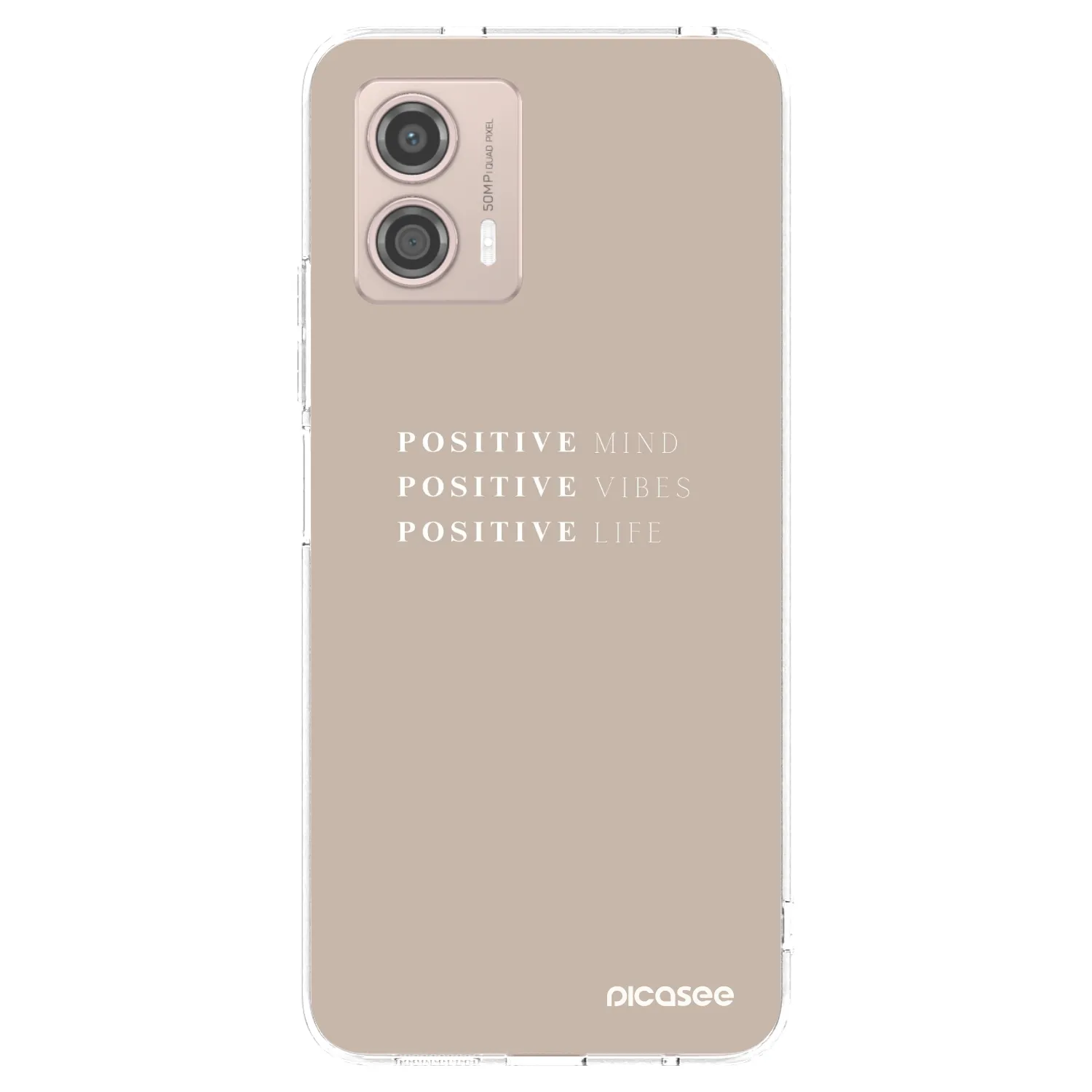 Picasee silikonowe przeźroczyste etui na Motorola Moto G53 5G - Positive Vibes