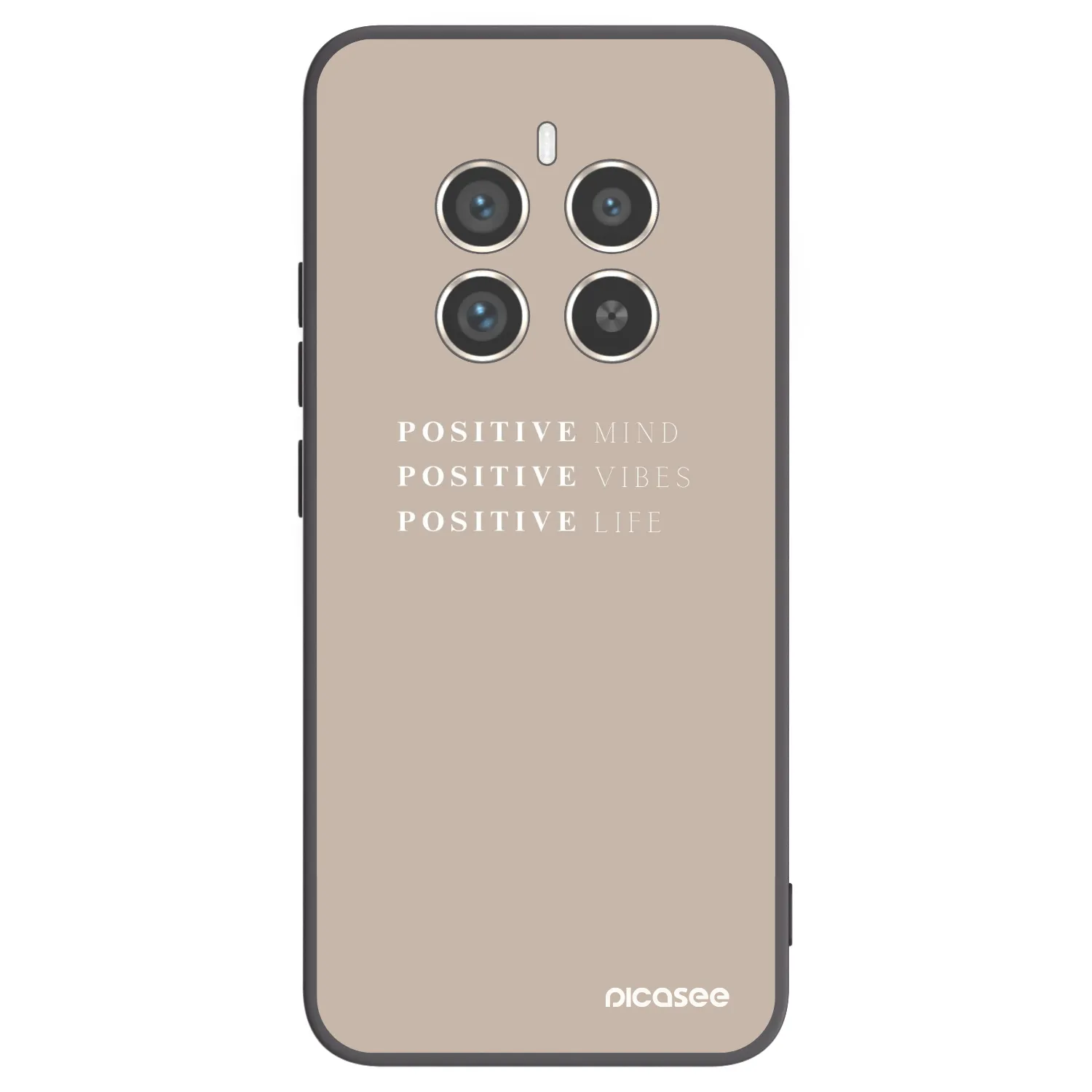 Picasee silikonowe czarne etui na Realme 12 Pro 5G - Positive Vibes