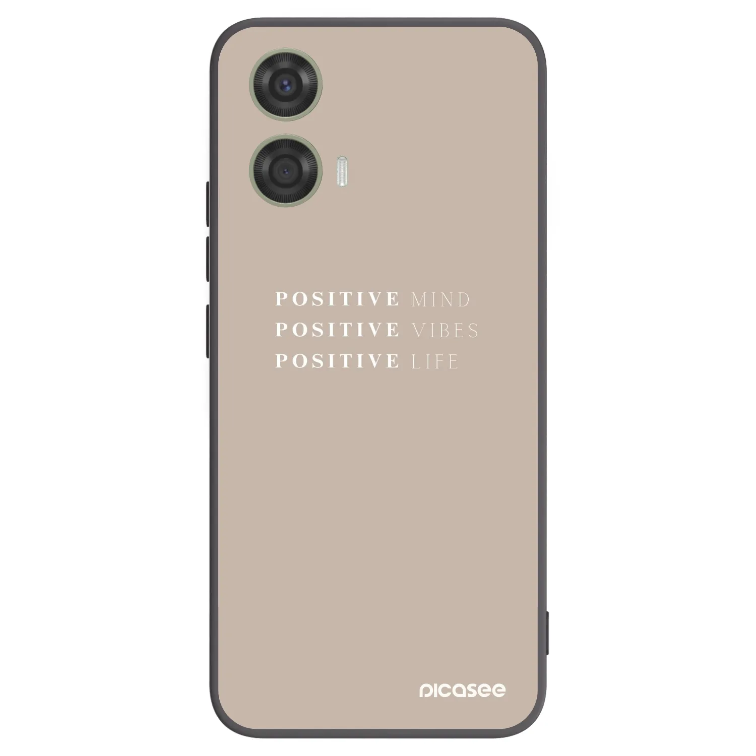 Picasee silikonowe czarne etui na Motorola Moto G24 - Positive Vibes