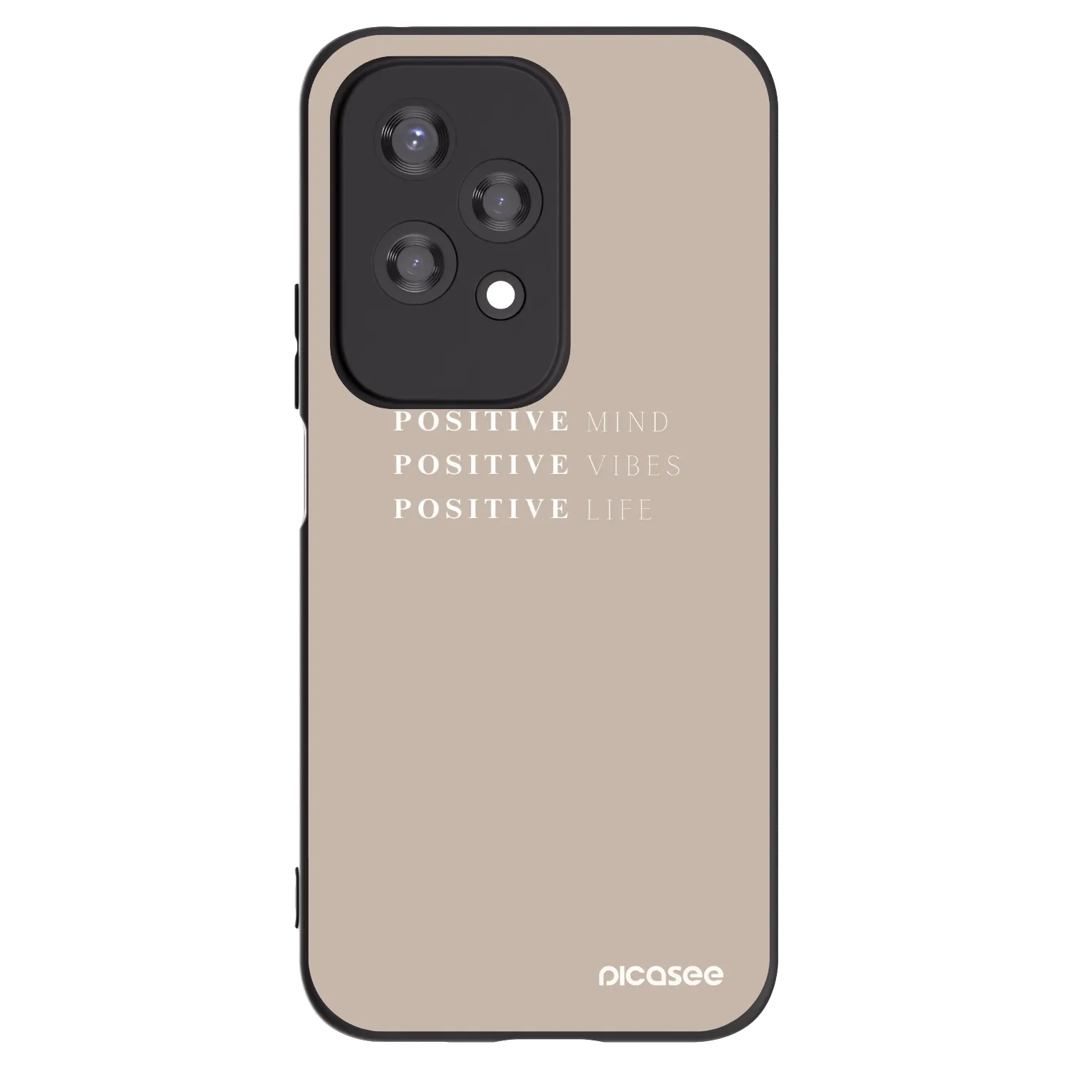 Picasee silikonowe czarne etui na Honor 200 Lite - Positive Vibes