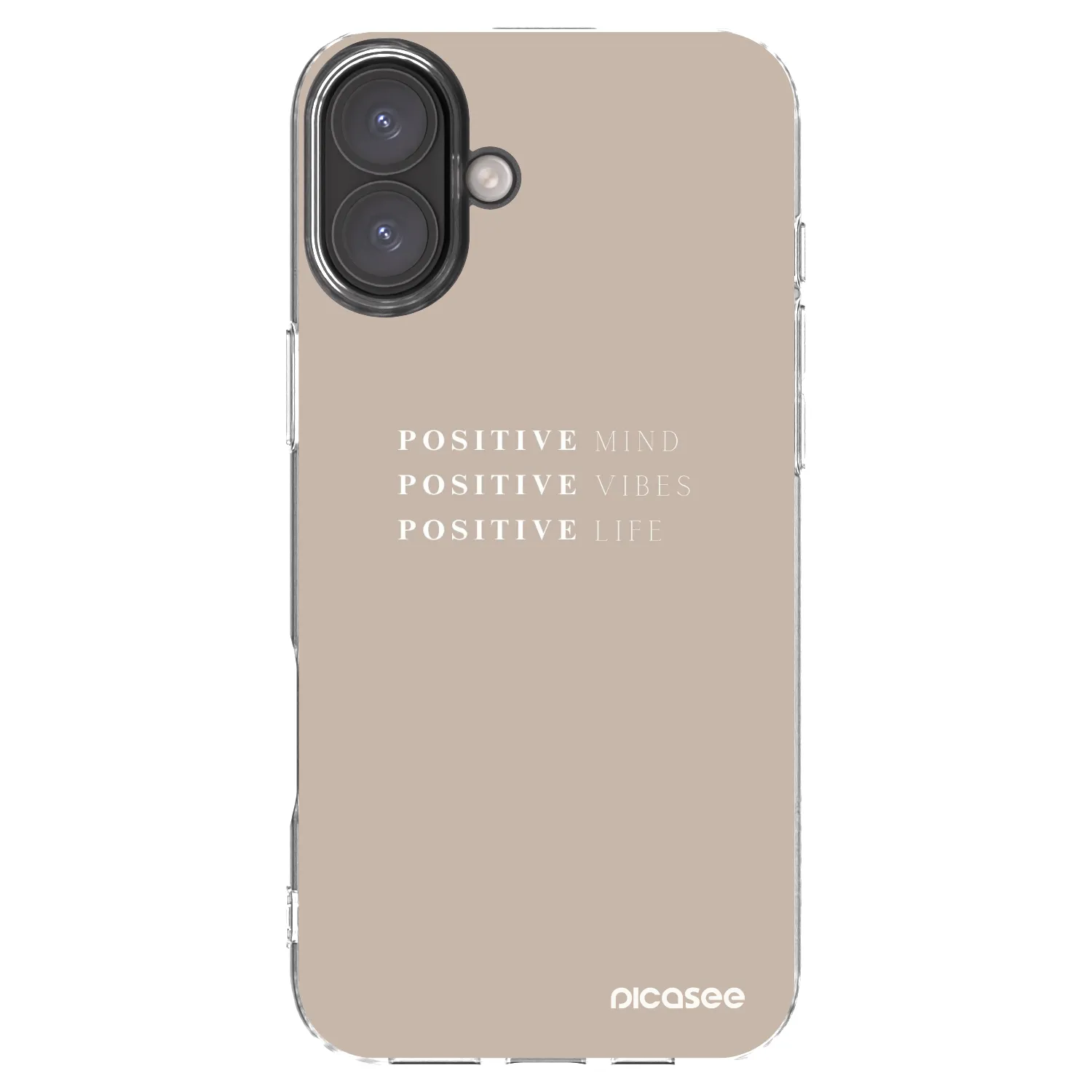 Picasee silikonowe przeźroczyste etui na Apple iPhone 16 Plus - Positive Vibes