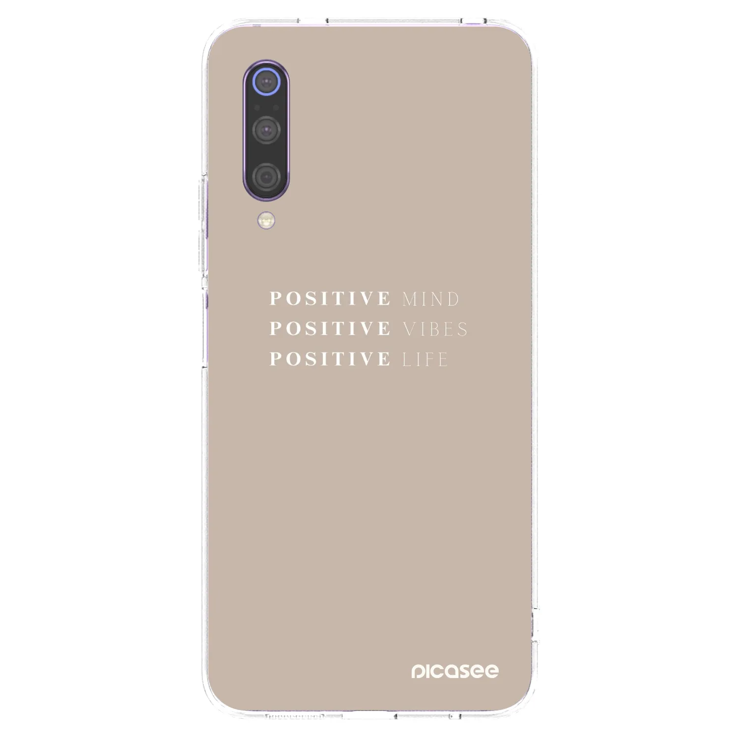 Picasee silikonowe przeźroczyste etui na Xiaomi Mi 9 - Positive Vibes