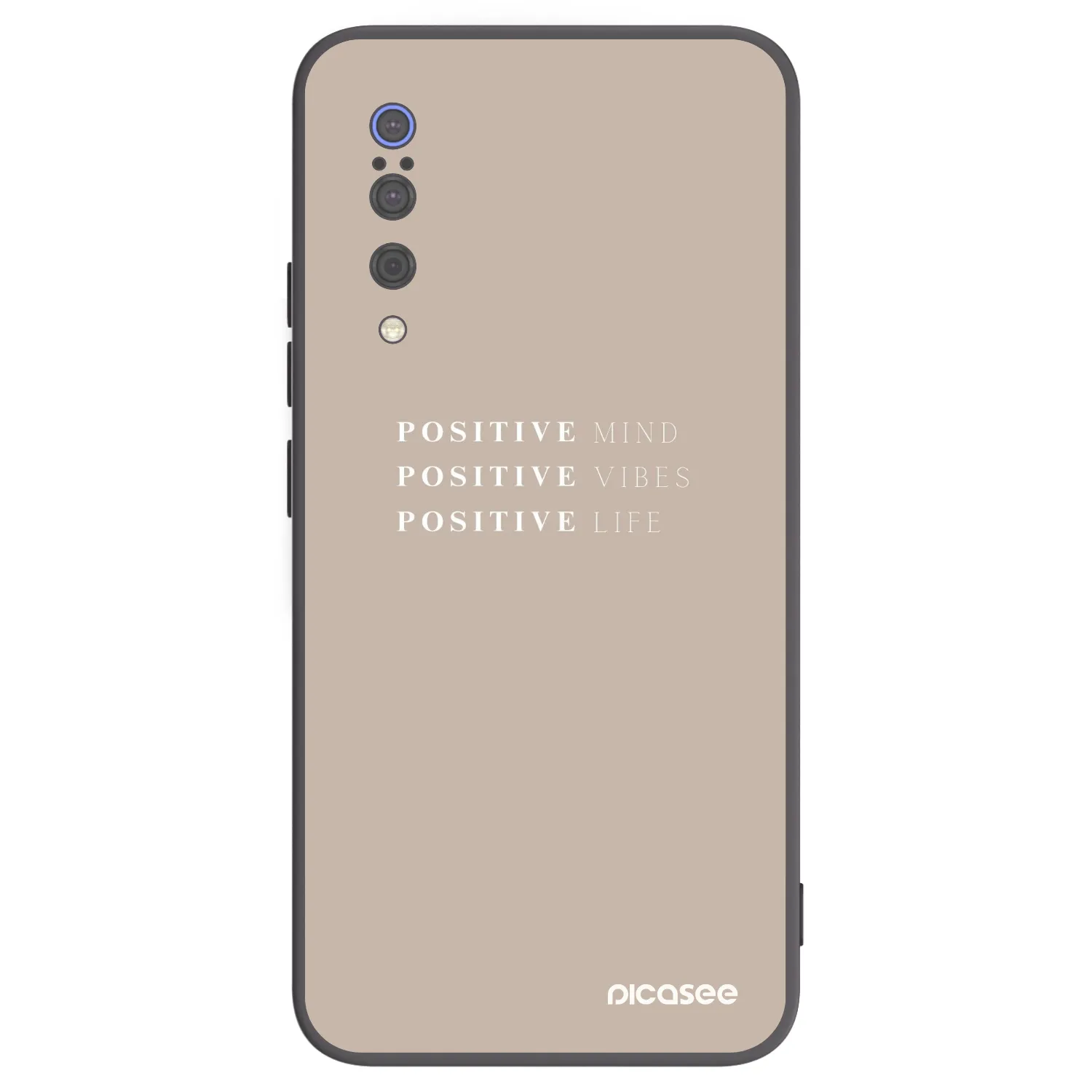 Picasee silikonowe czarne etui na Xiaomi Mi 9 - Positive Vibes
