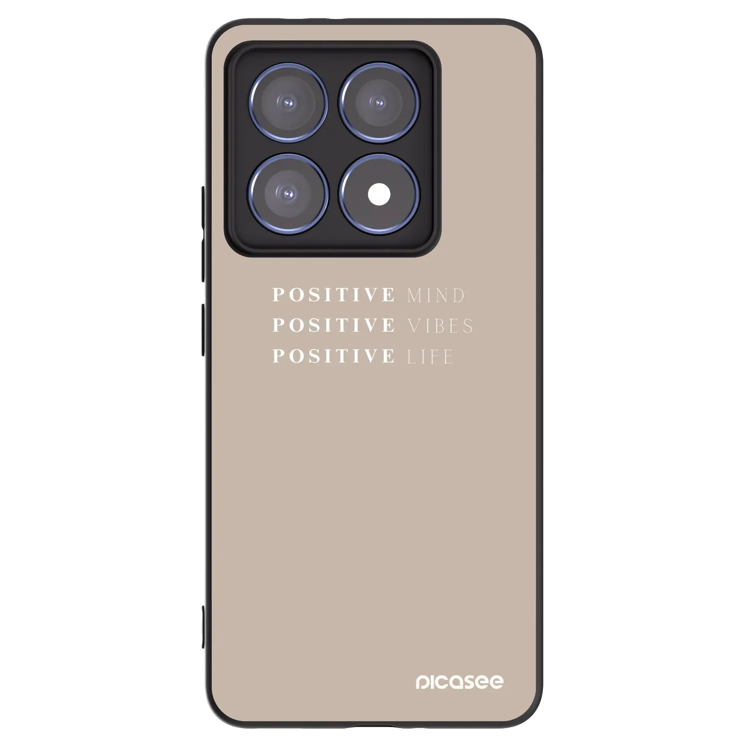 Picasee silikonowe czarne etui na Xiaomi 14T Pro - Positive Vibes