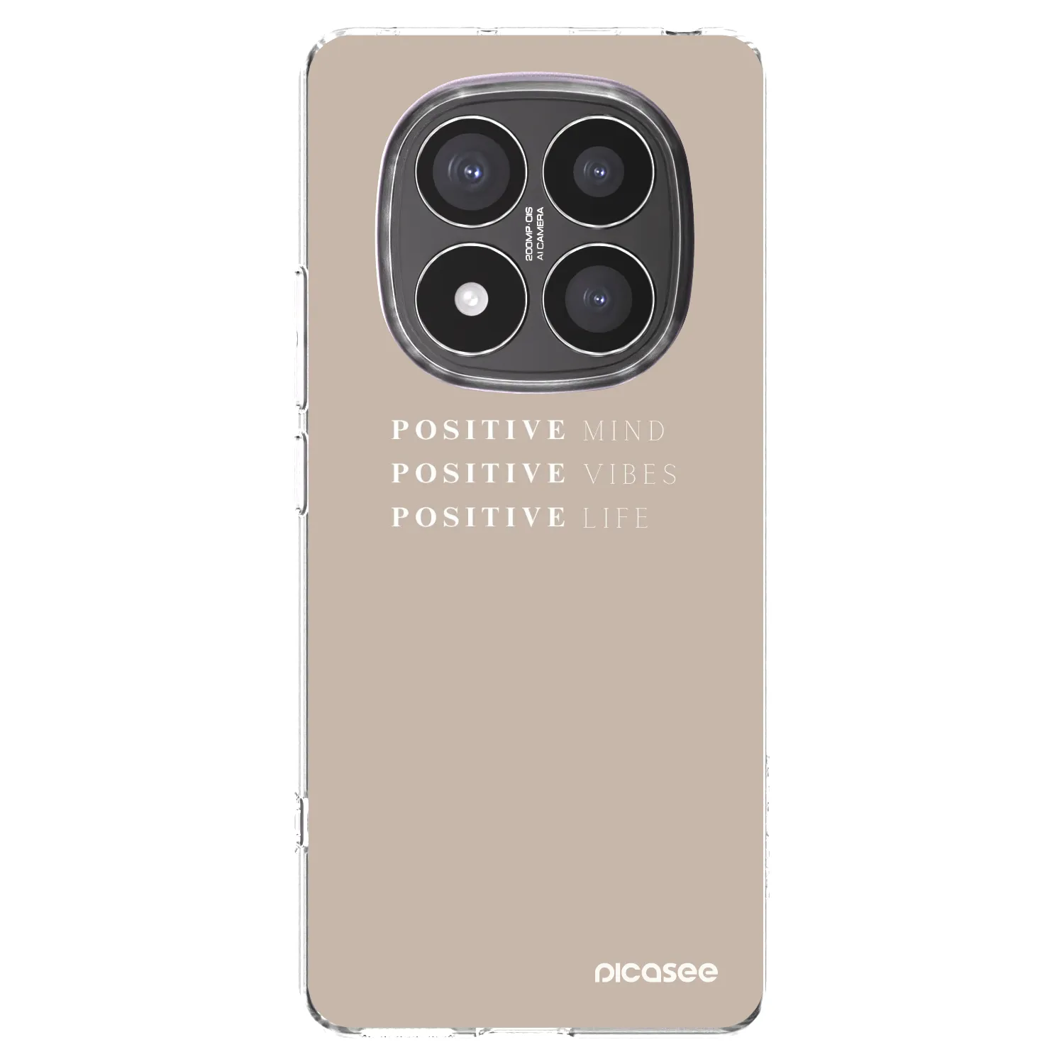 Picasee silikonowe przeźroczyste etui na Xiaomi Redmi Note 14 Pro+ 5G - Positive Vibes