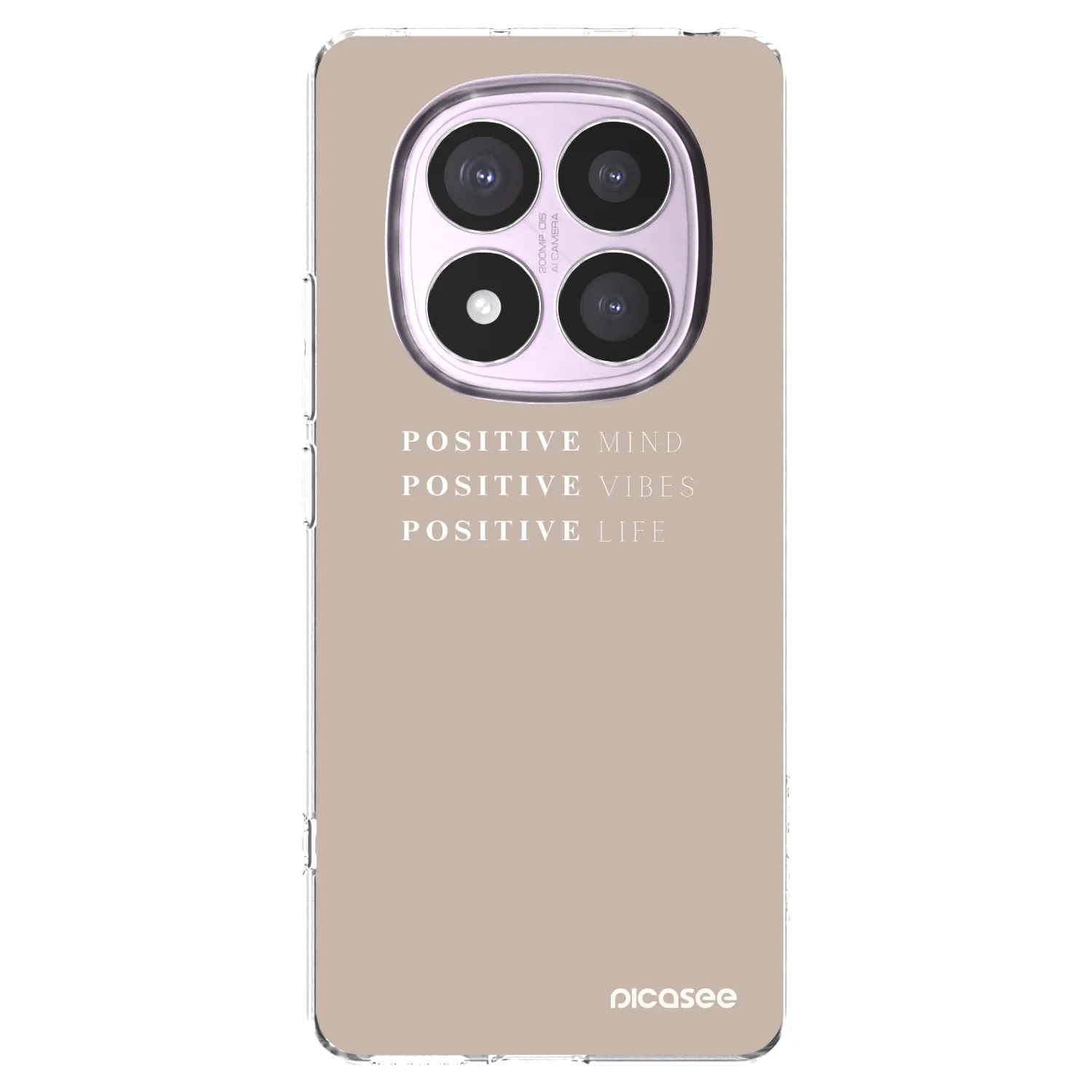 Picasee silikonowe przeźroczyste etui na Xiaomi Redmi Note 14 Pro 5G - Positive Vibes