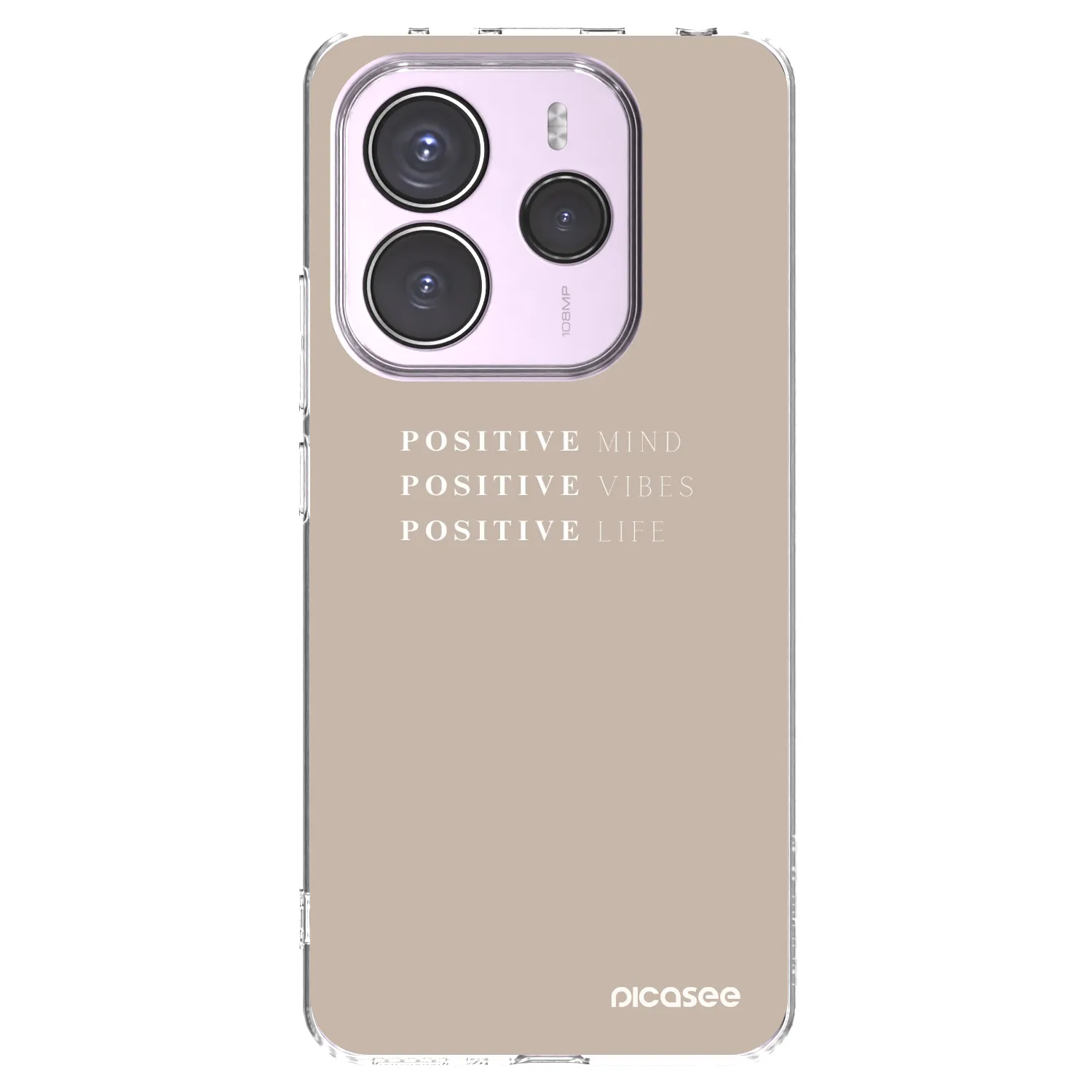 Picasee silikonowe przeźroczyste etui na Xiaomi Redmi Note 14 5G - Positive Vibes