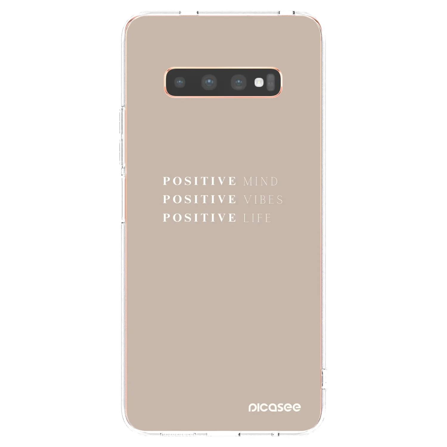 Picasee silikonowe przeźroczyste etui na Samsung Galaxy S10 Plus G975 - Positive Vibes