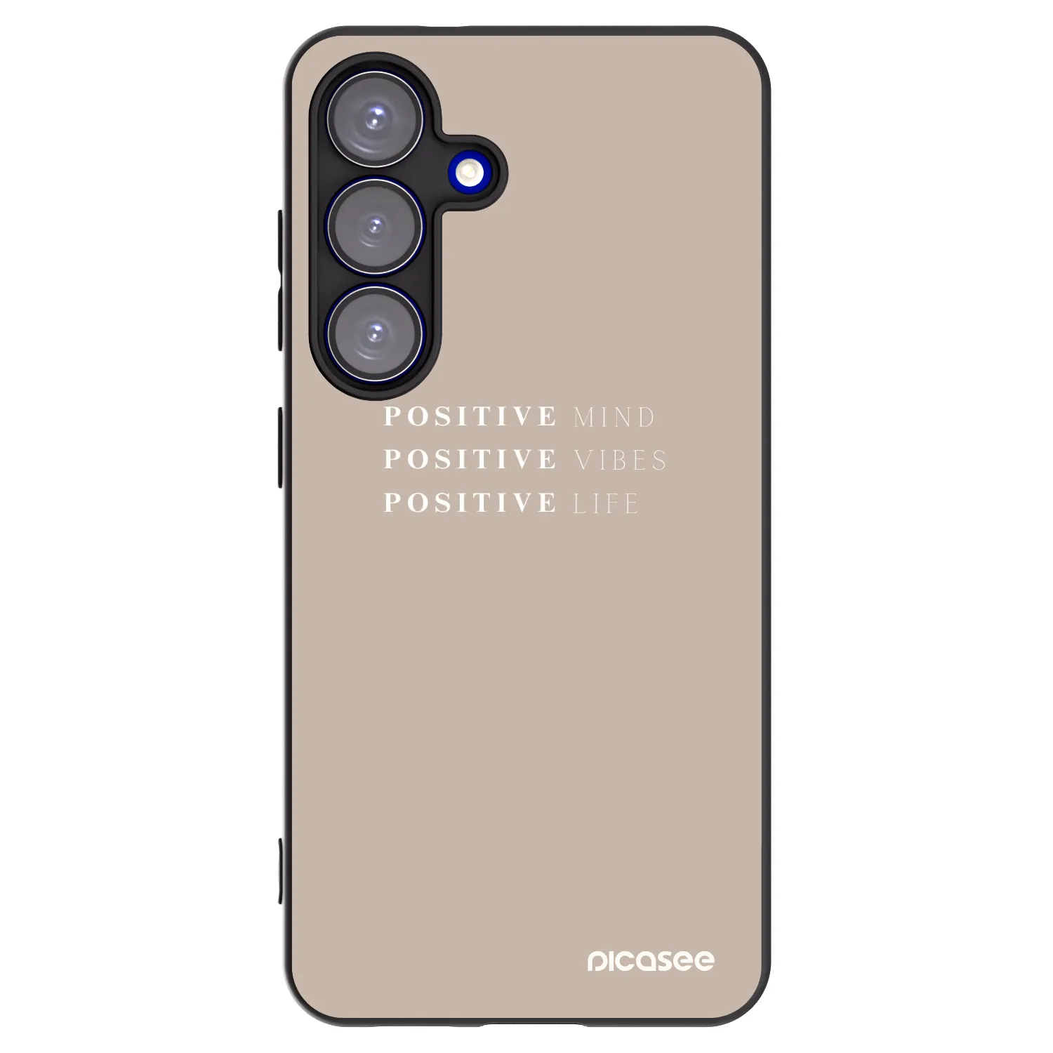 Picasee silikonowe czarne etui na Samsung Galaxy S25 5G - Positive Vibes