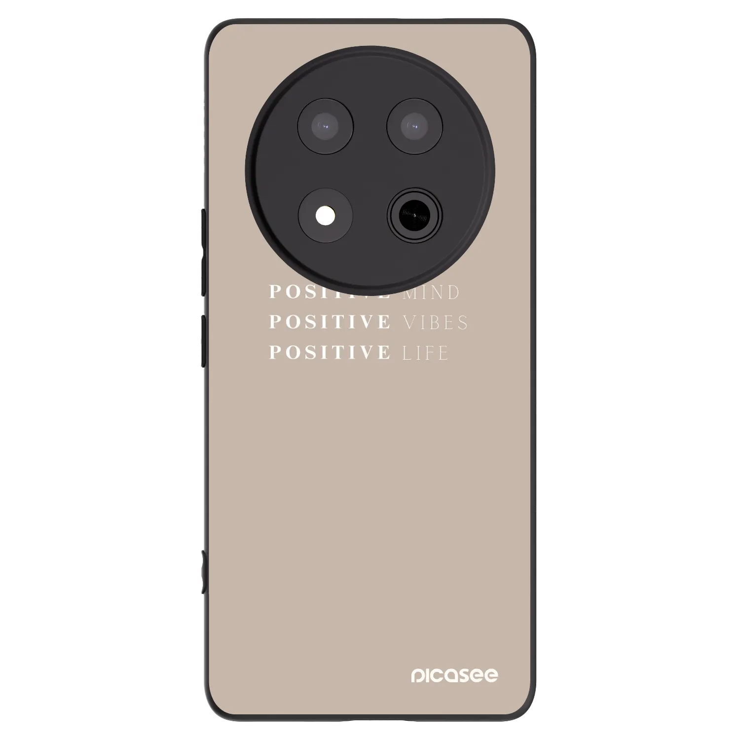 Picasee silikonowe czarne etui na Honor Magic7 Lite 5G - Positive Vibes