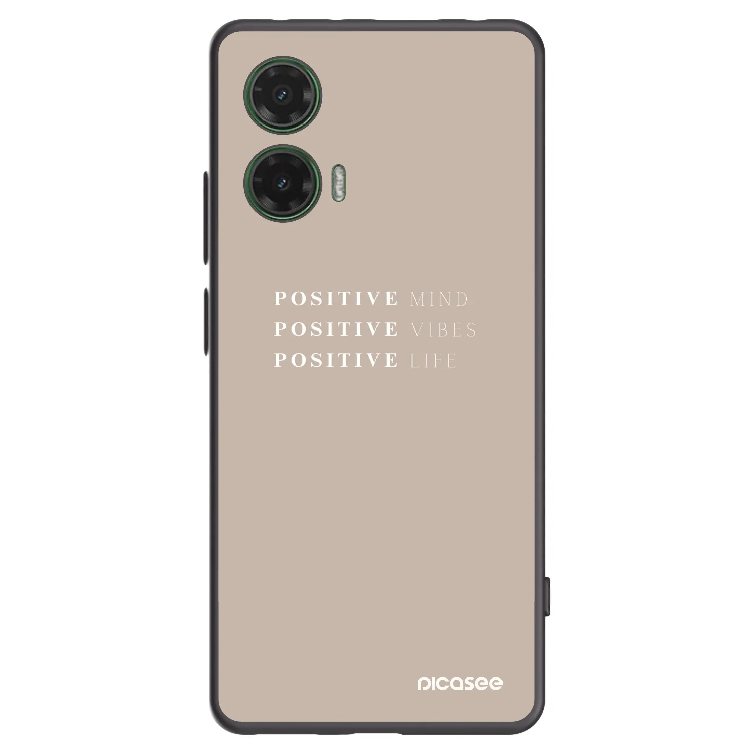Picasee silikonowe czarne etui na Motorola Moto G35 5G - Positive Vibes