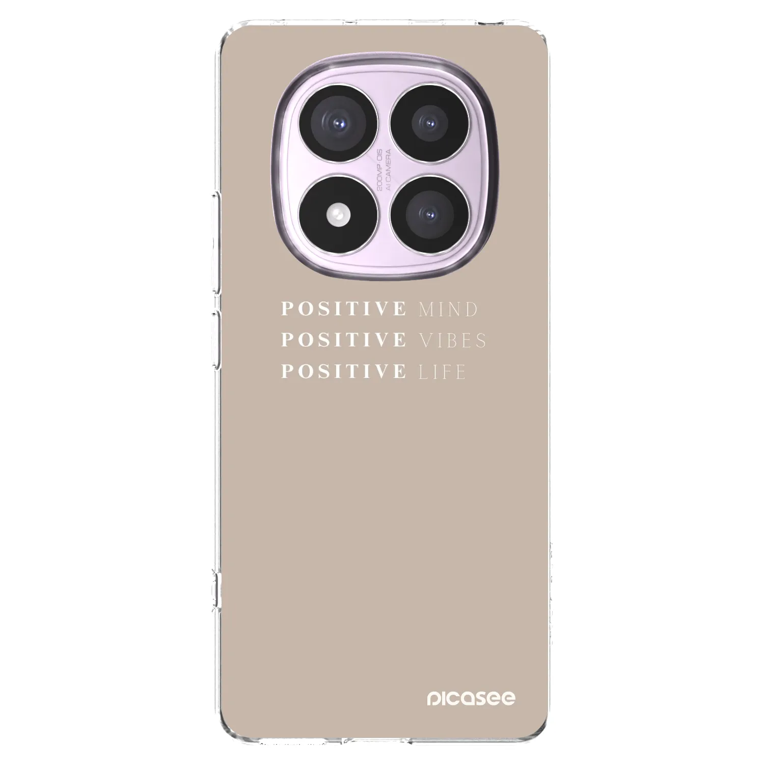 Picasee silikonowe przeźroczyste etui na Xiaomi Redmi Note 14 Pro 4G - Positive Vibes