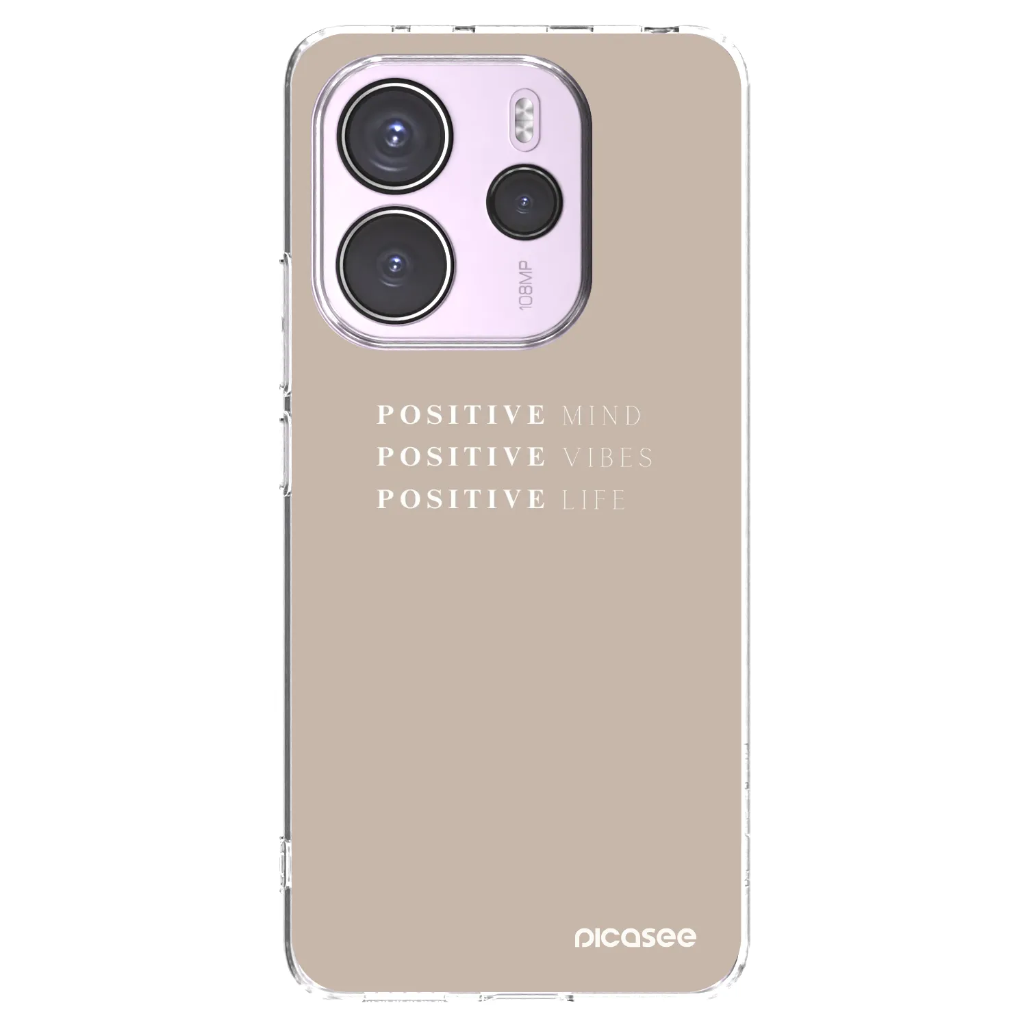 Picasee silikonowe przeźroczyste etui na Xiaomi Redmi Note 14 4G - Positive Vibes