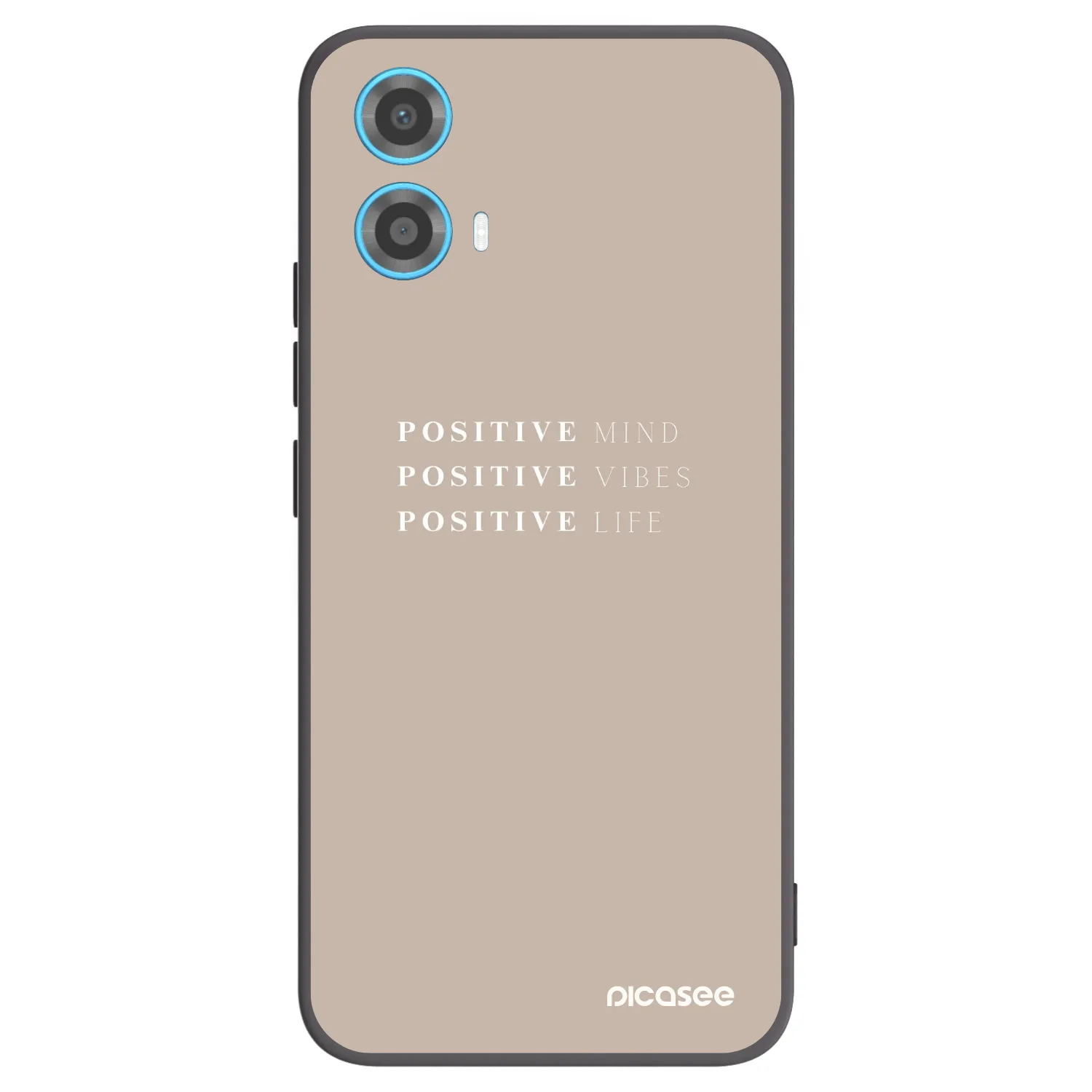 Picasee silikonowe czarne etui na Motorola Moto G34 5G - Positive Vibes