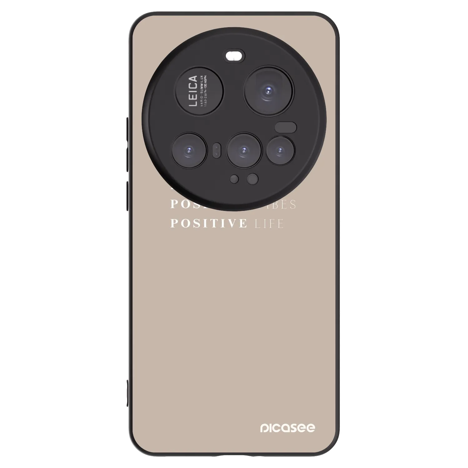 Picasee silikonowe czarne etui na Xiaomi 15 Ultra - Positive Vibes