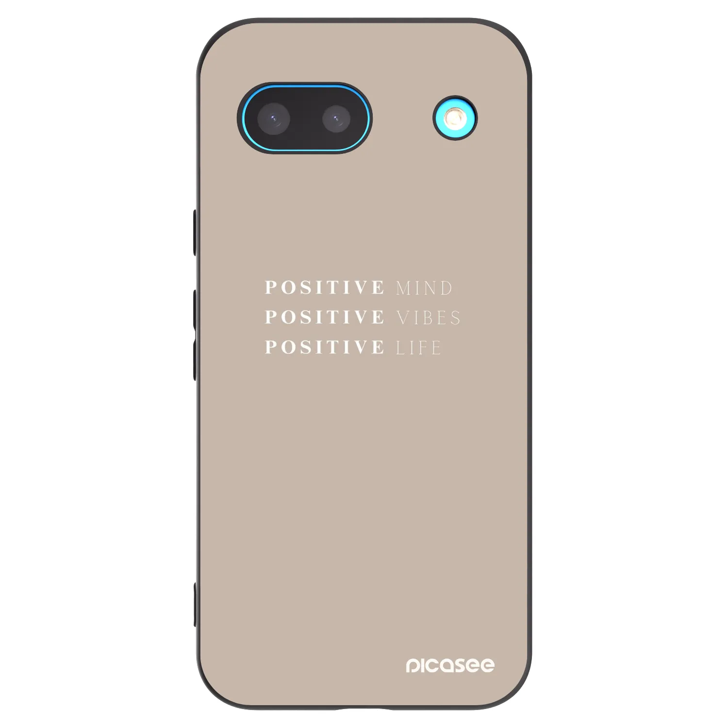 Picasee silikonowe czarne etui na Google Pixel 8a - Positive Vibes