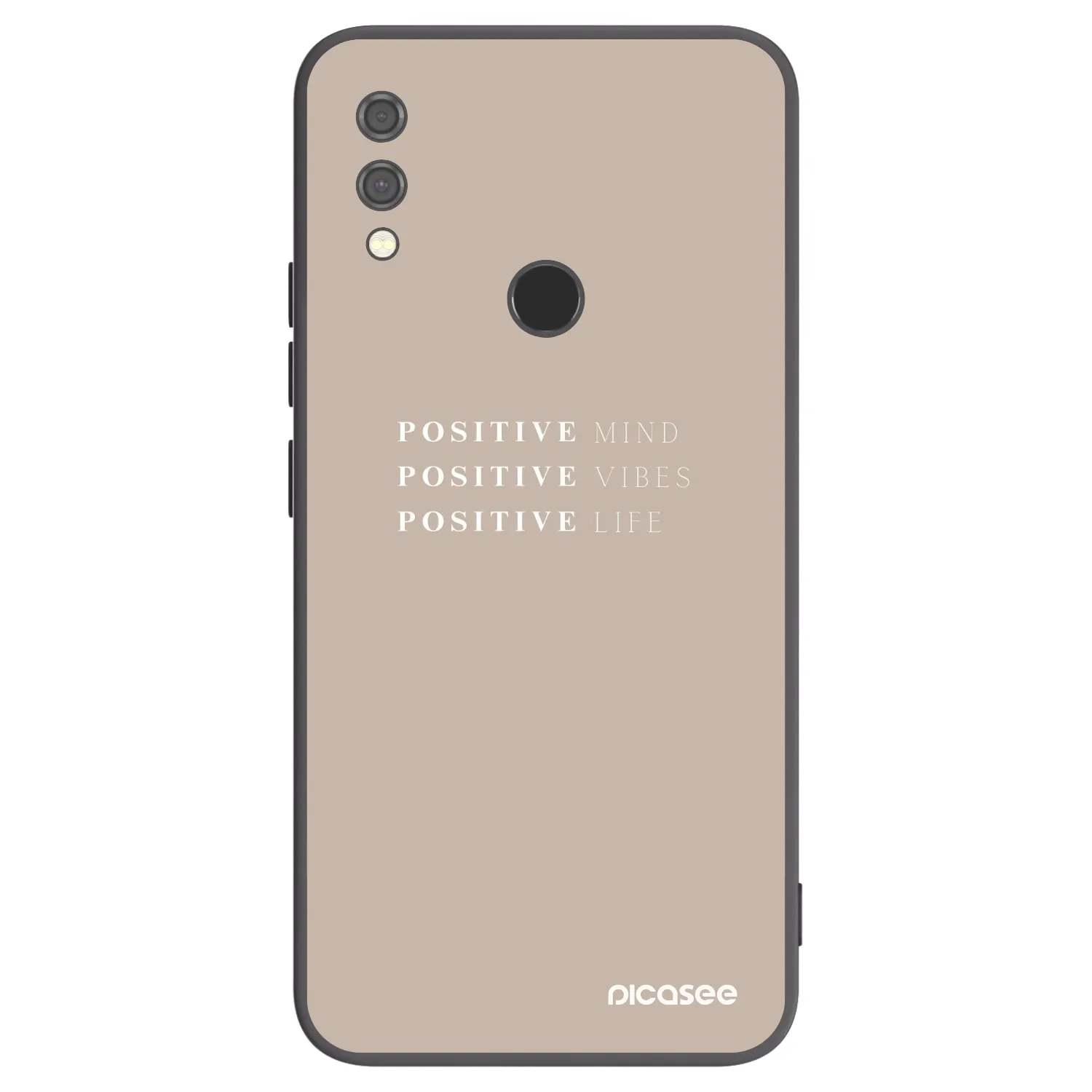 Picasee silikonowe czarne etui na Xiaomi Redmi Note 7 - Positive Vibes