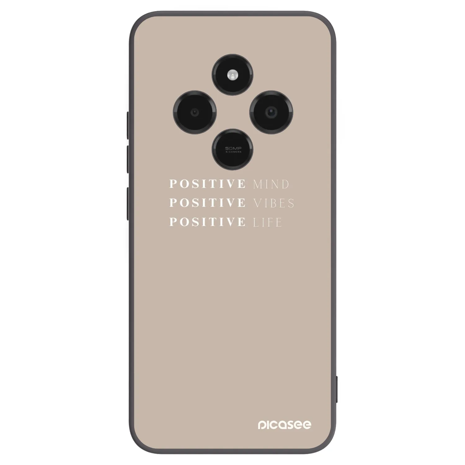 Picasee silikonowe czarne etui na Xiaomi Poco C75 - Positive Vibes