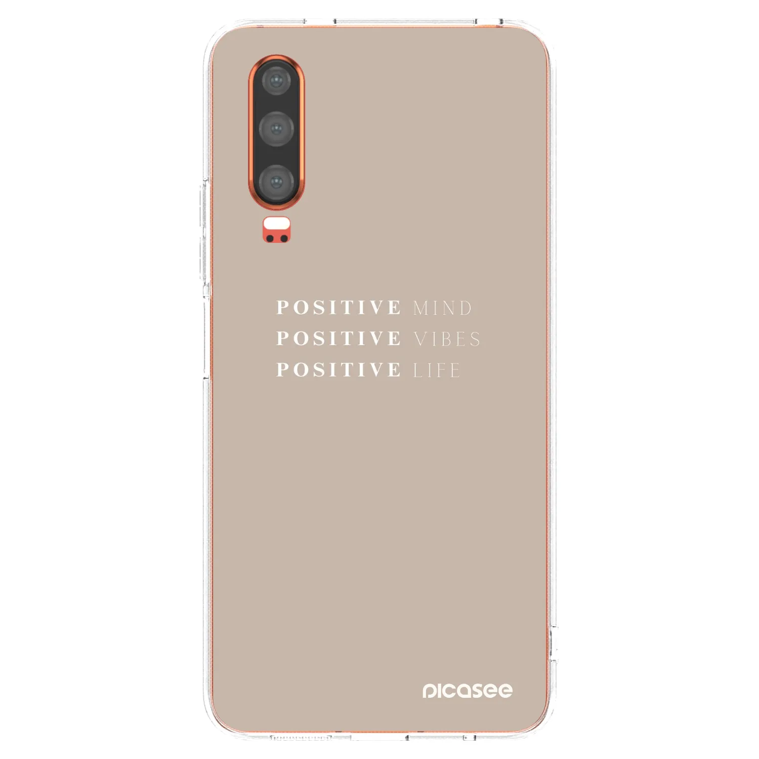 Picasee silikonowe przeźroczyste etui na Huawei P30 - Positive Vibes