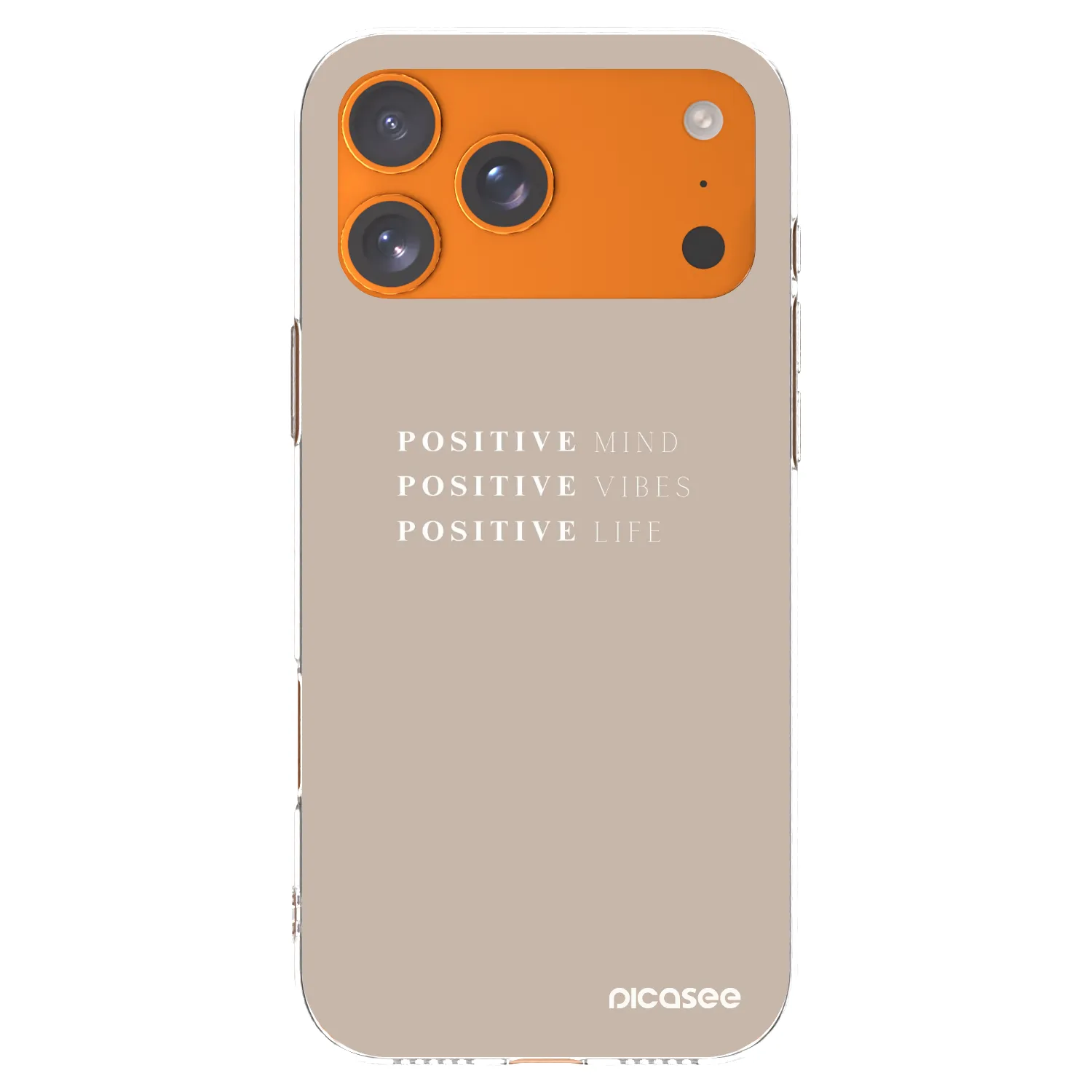 Picasee silikonowe przeźroczyste etui na Apple iPhone 17 Pro Max - Positive Vibes