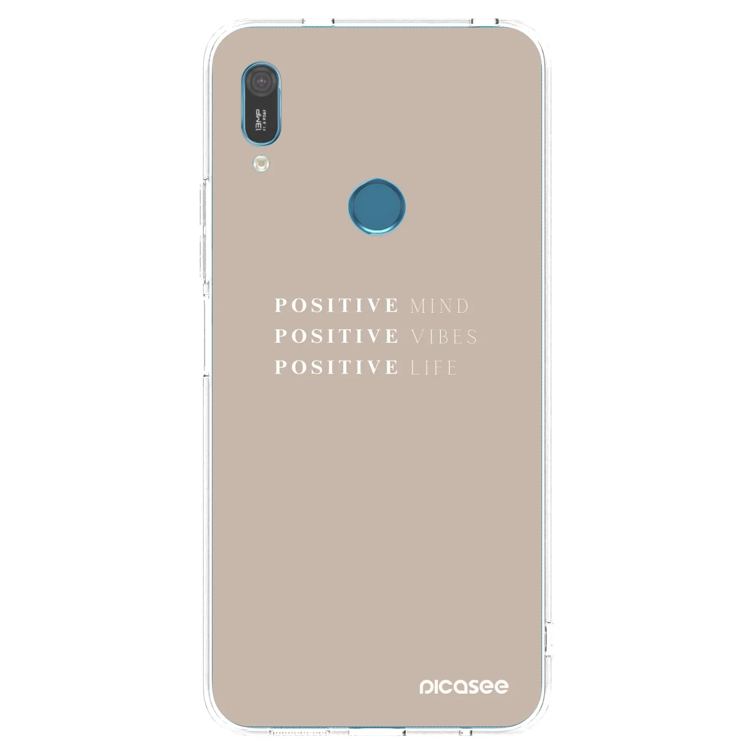 Picasee silikonowe przeźroczyste etui na Huawei Y6 2019 - Positive Vibes