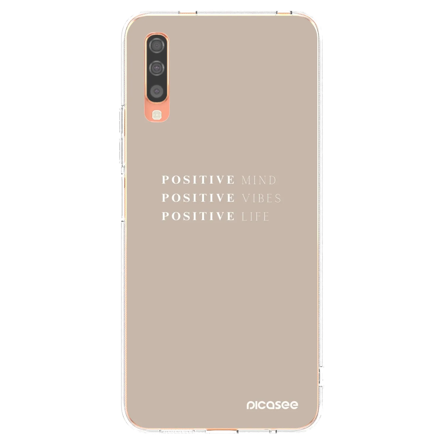 Picasee silikonowe przeźroczyste etui na Samsung Galaxy A70 A705F - Positive Vibes