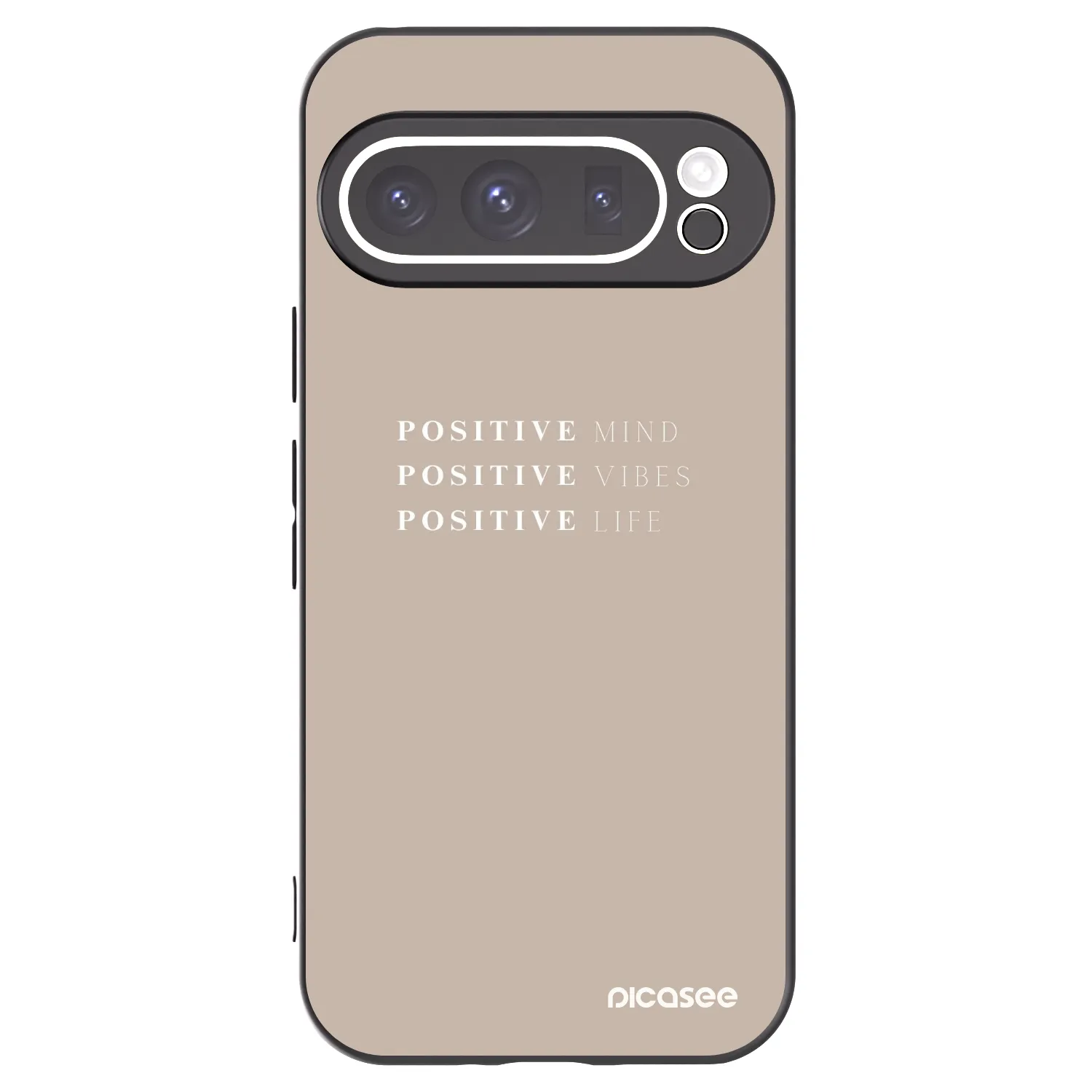 Picasee silikonowe czarne etui na Google Pixel 9 Pro XL - Positive Vibes