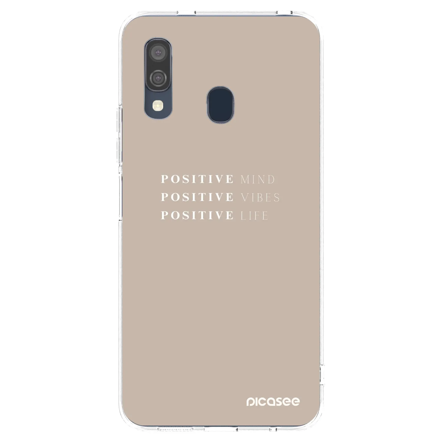 Picasee silikonowe przeźroczyste etui na Samsung Galaxy A40 A405F - Positive Vibes