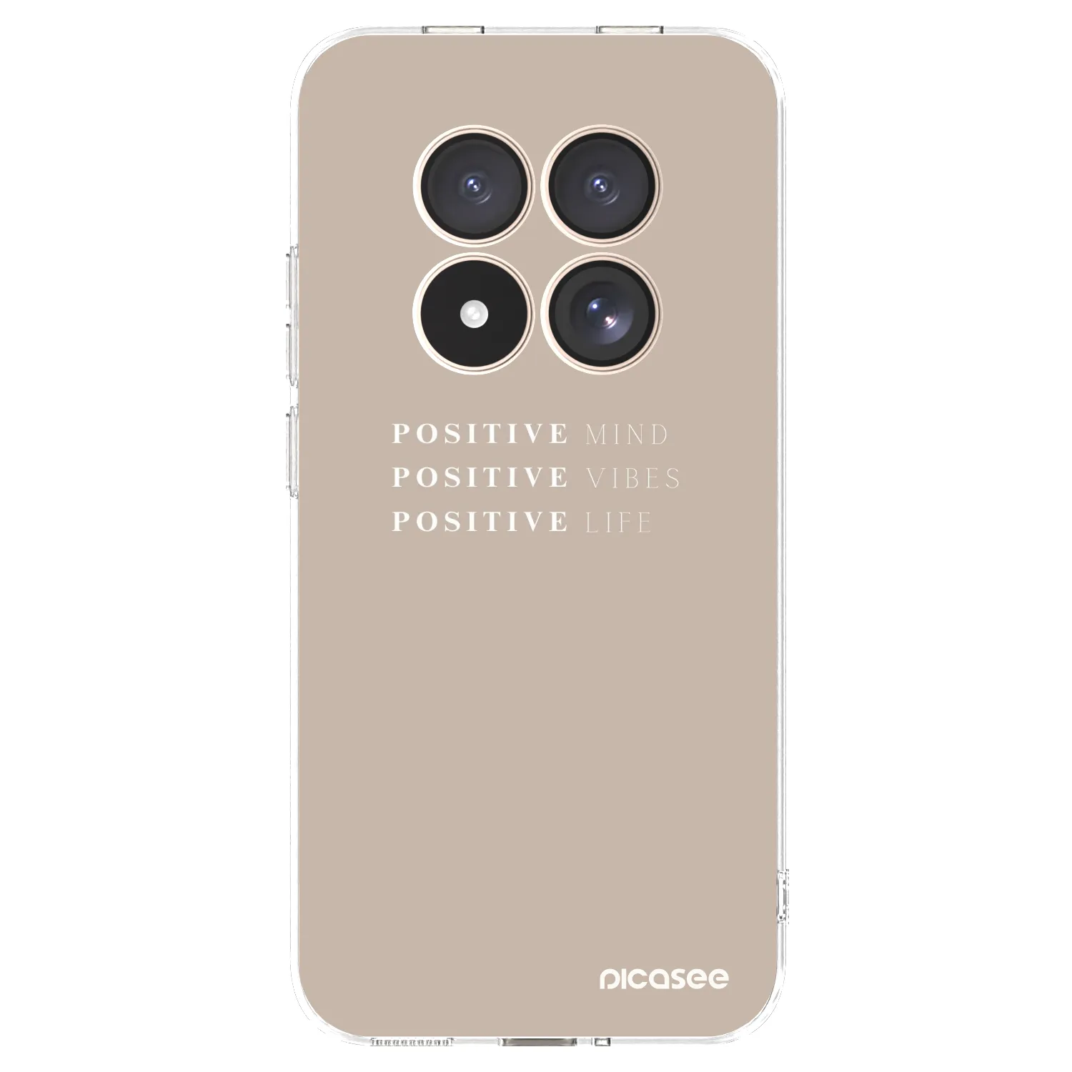 Picasee silikonowe przeźroczyste etui na Xiaomi Redmi Note 15 Pro 4G - Positive Vibes