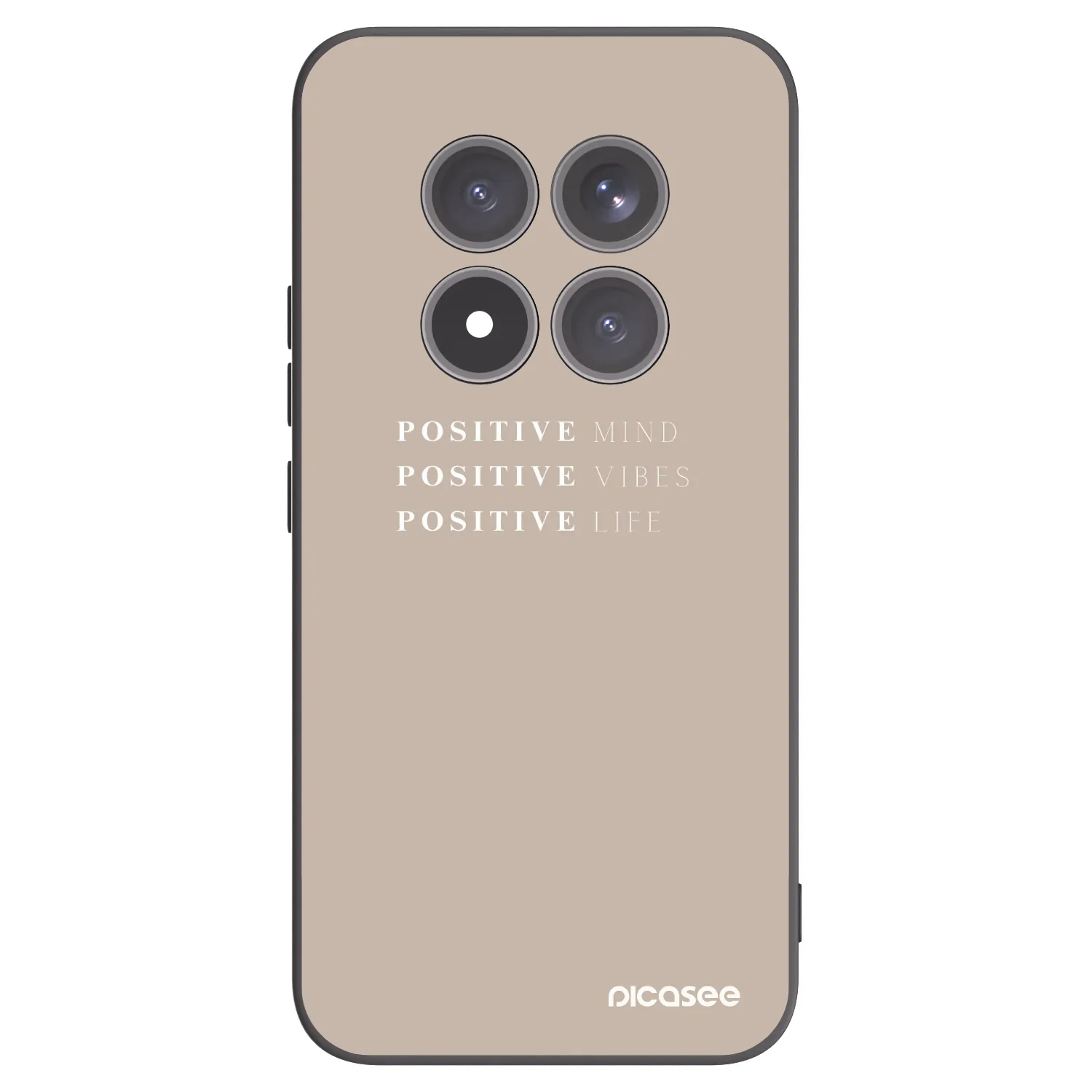 Picasee silikonowe czarne etui na Xiaomi Redmi Note 15 Pro+ - Positive Vibes