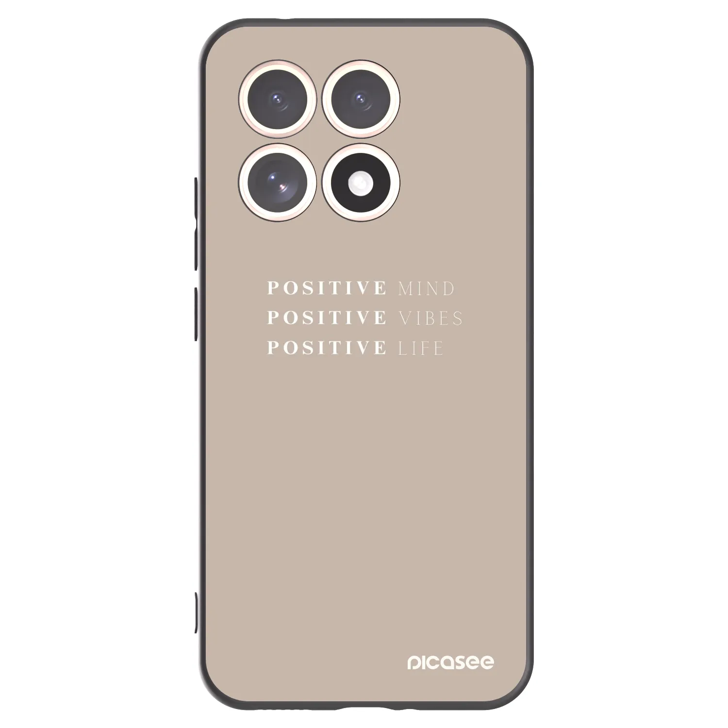 Picasee silikonowe czarne etui na Xiaomi 15T - Positive Vibes