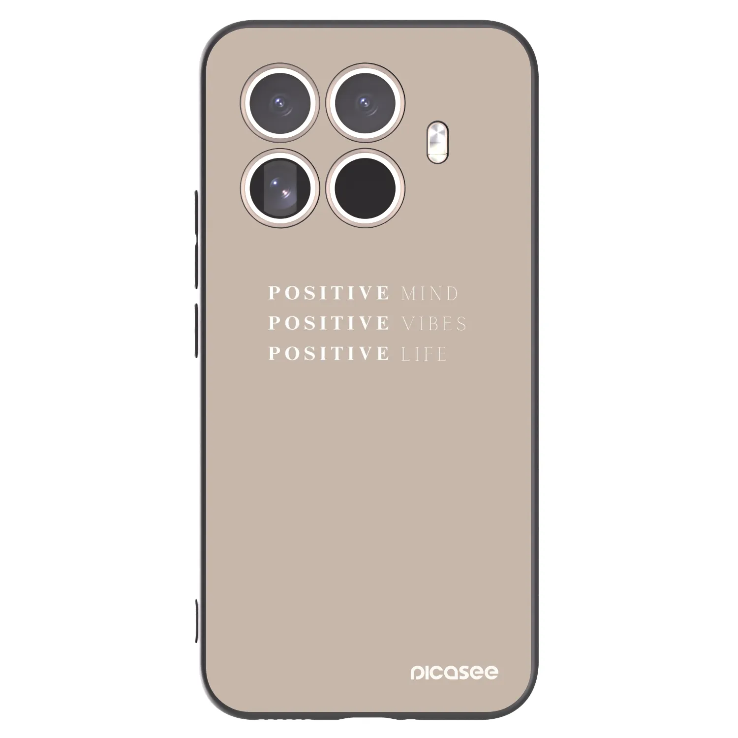 Picasee silikonowe czarne etui na Xiaomi 15T Pro - Positive Vibes