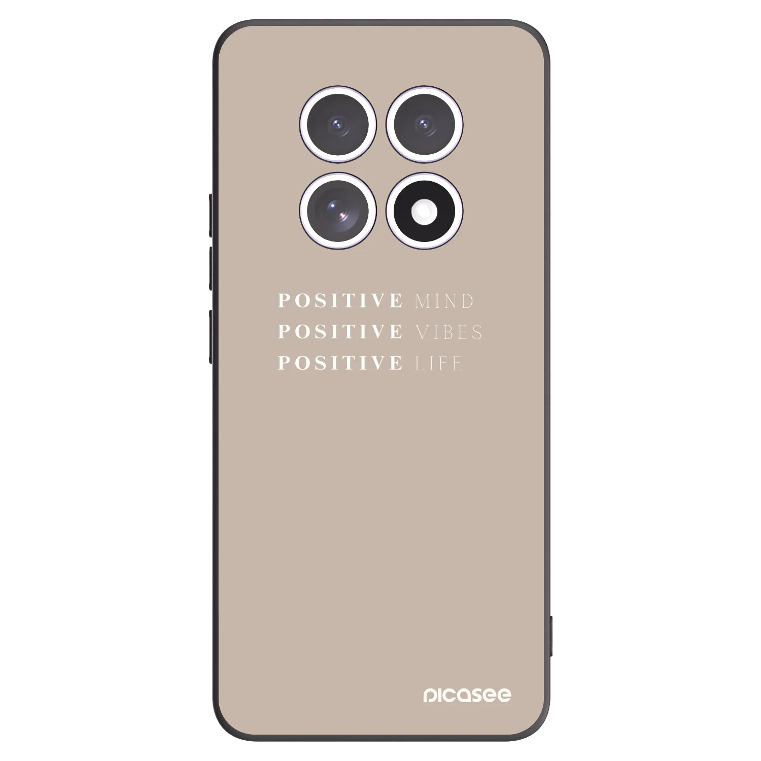 Picasee silikonowe czarne etui na Xiaomi Redmi Note 15 - Positive Vibes