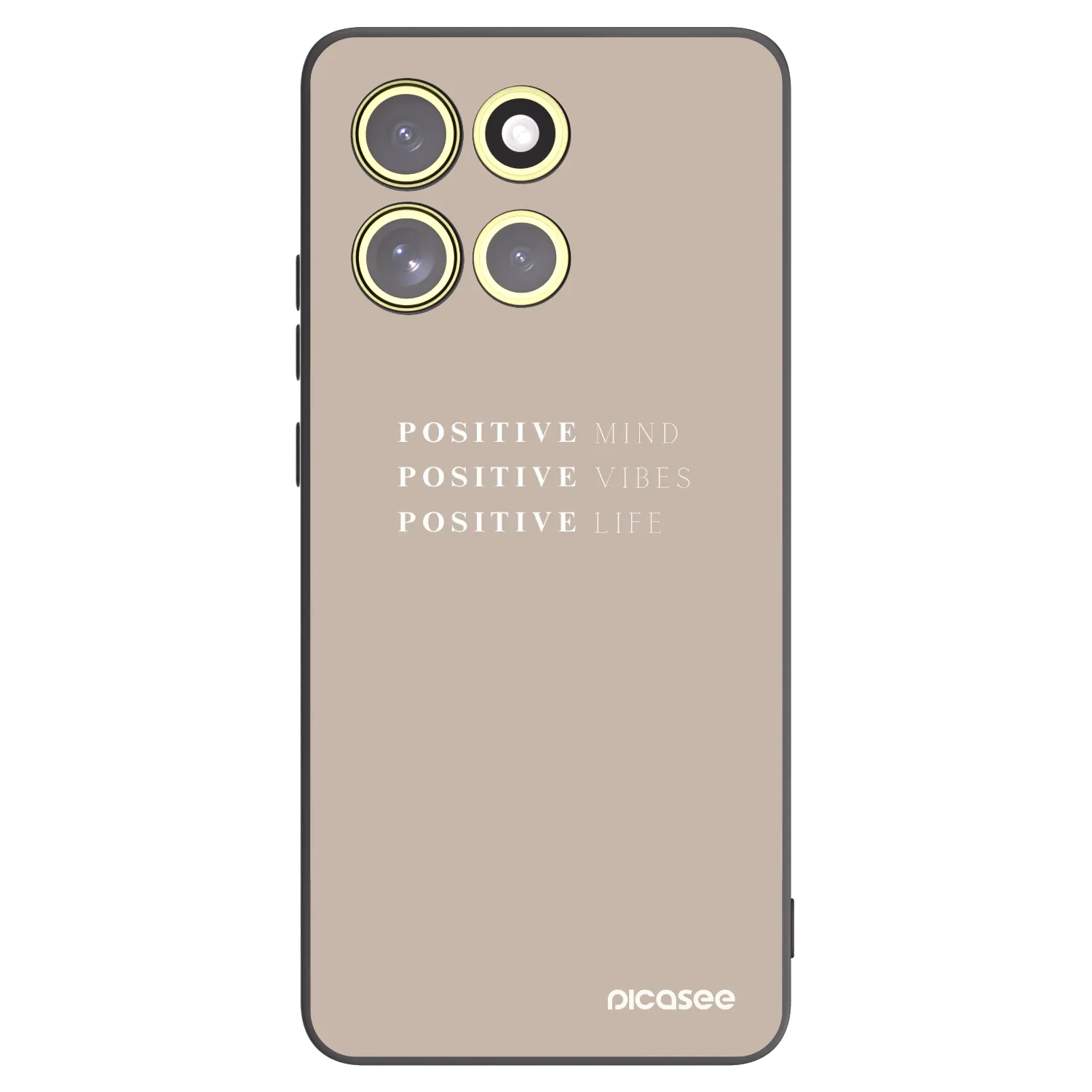 Picasee silikonowe czarne etui na Motorola Moto G86 Power 5G - Positive Vibes
