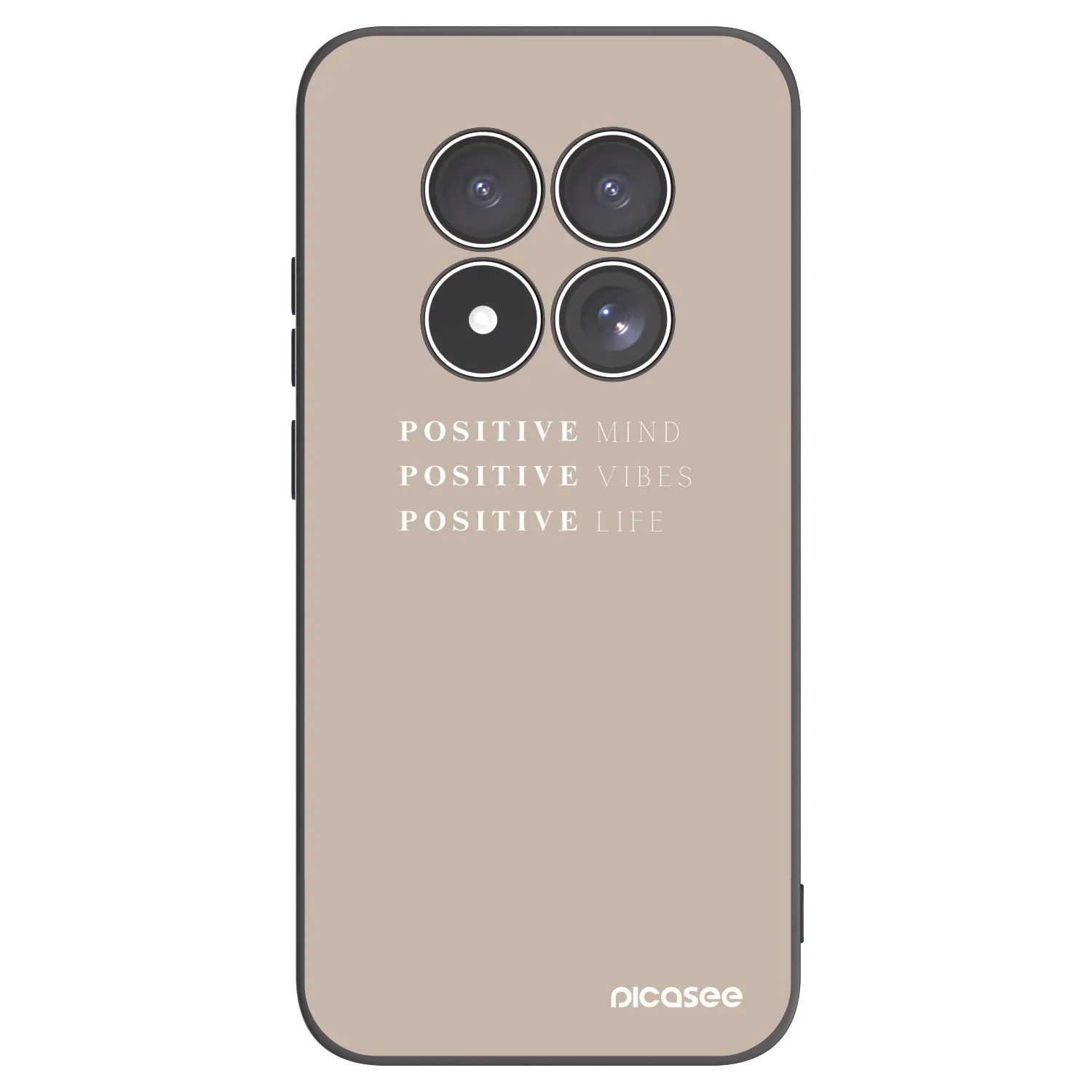 Picasee silikonowe czarne etui na Xiaomi Redmi Note 15 Pro 5G - Positive Vibes