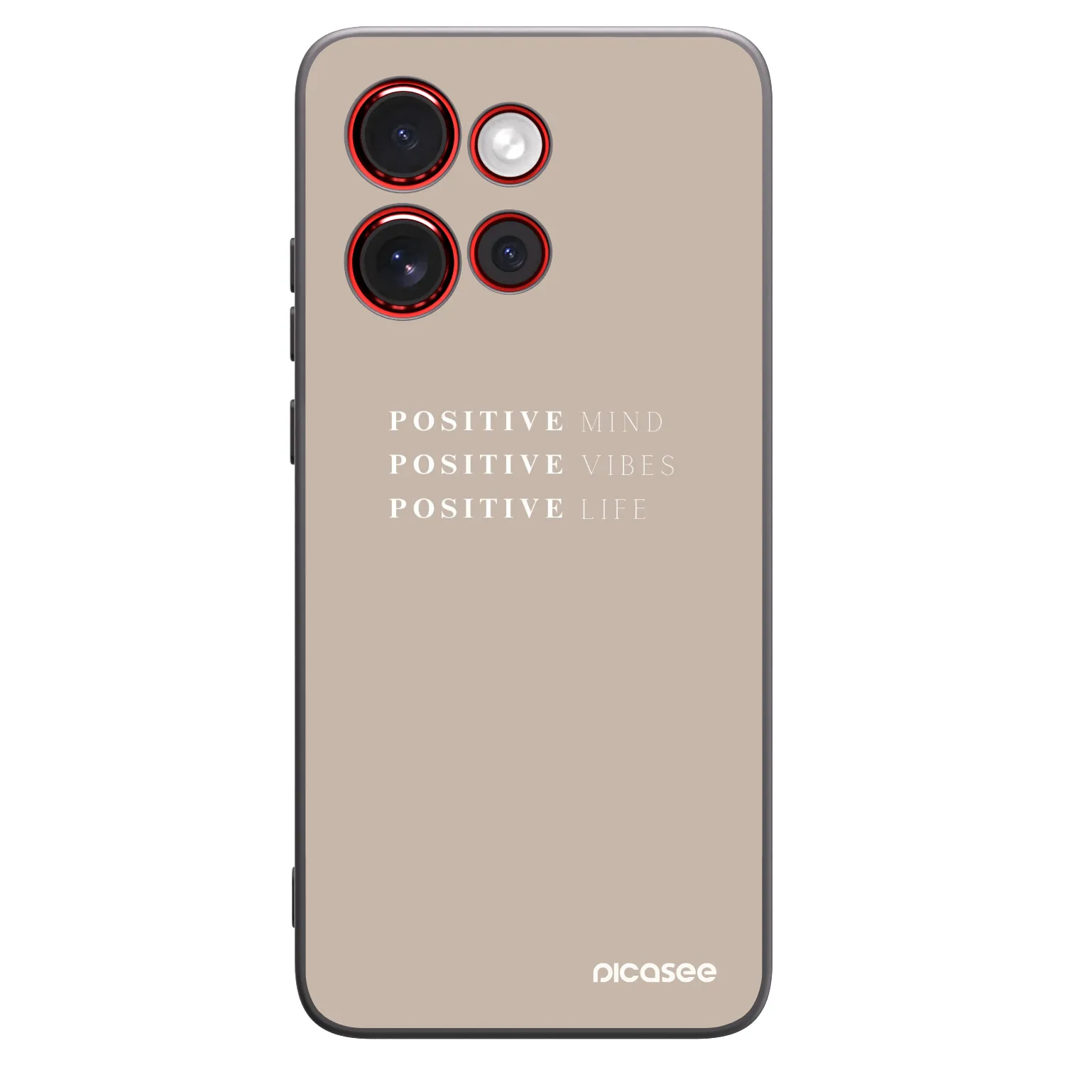 Picasee silikonowe czarne etui na Motorola Edge 60 Neo 5G - Positive Vibes