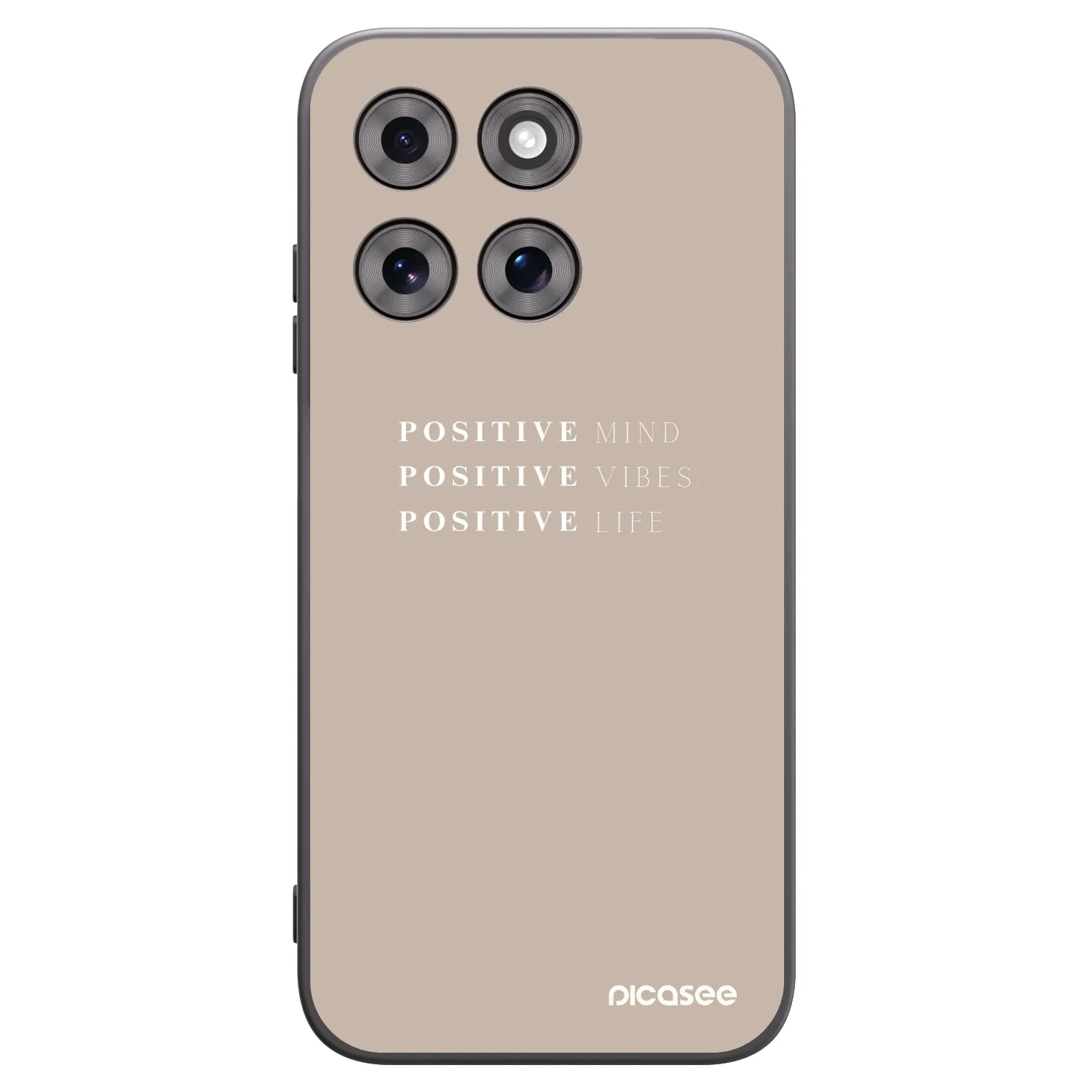 Picasee silikonowe czarne etui na Motorola Moto G77 - Positive Vibes