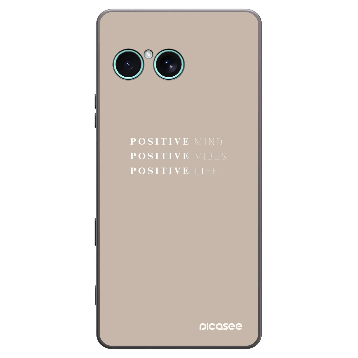 Picasee silikonowe czarne etui na Sony Xperia 10 VII - Positive Vibes