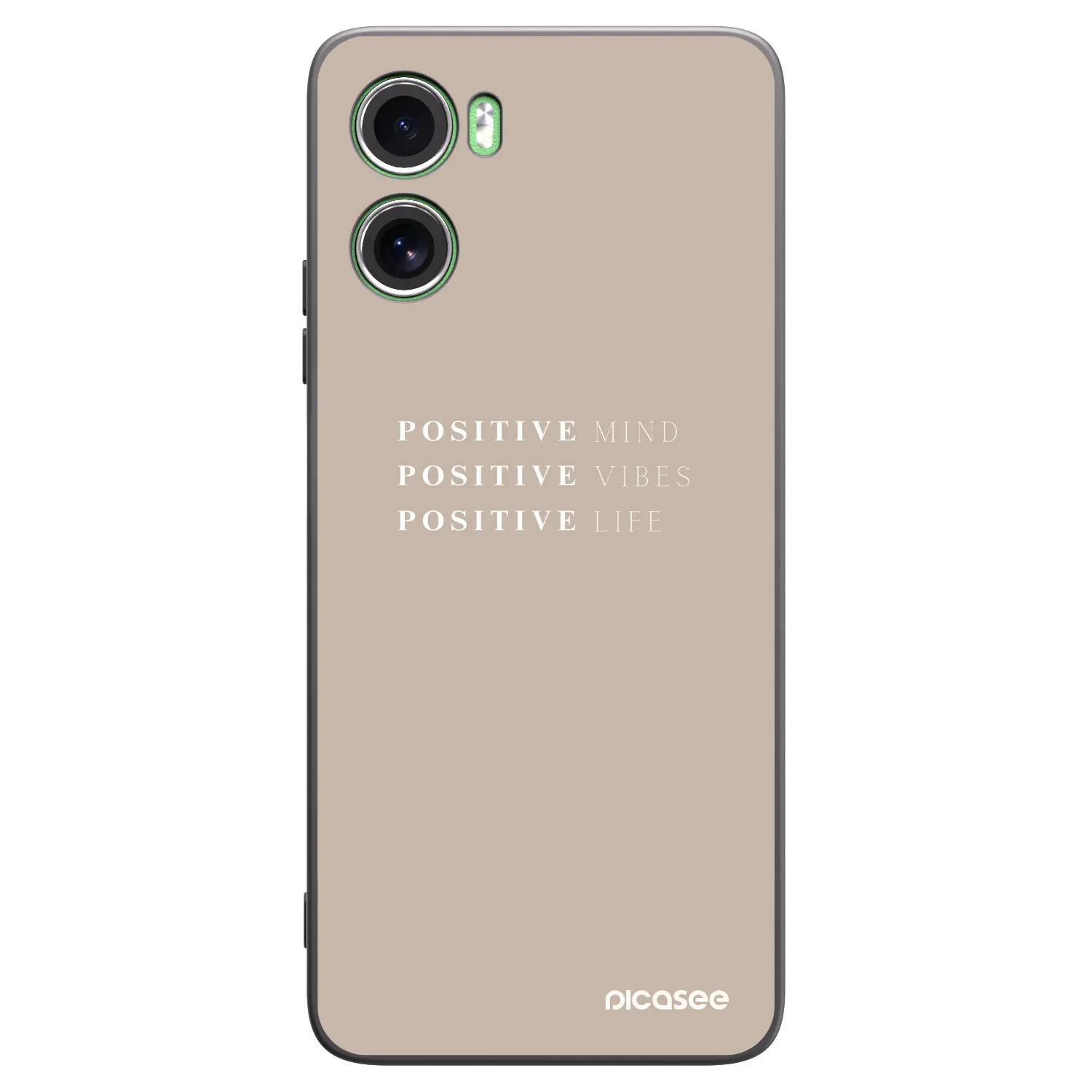 Picasee silikonowe czarne etui na Motorola Moto G06 - Positive Vibes