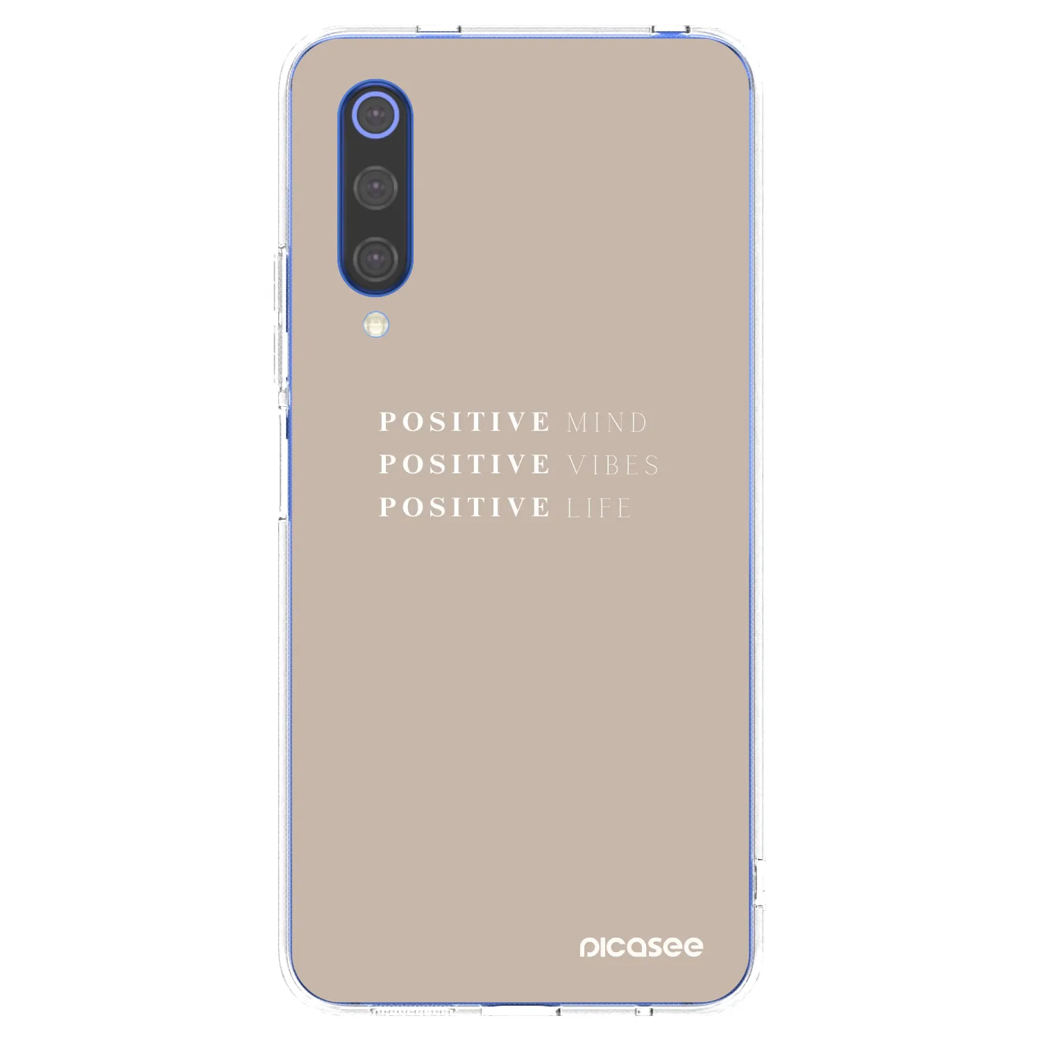 Picasee silikonowe przeźroczyste etui na Xiaomi Mi 9 SE - Positive Vibes