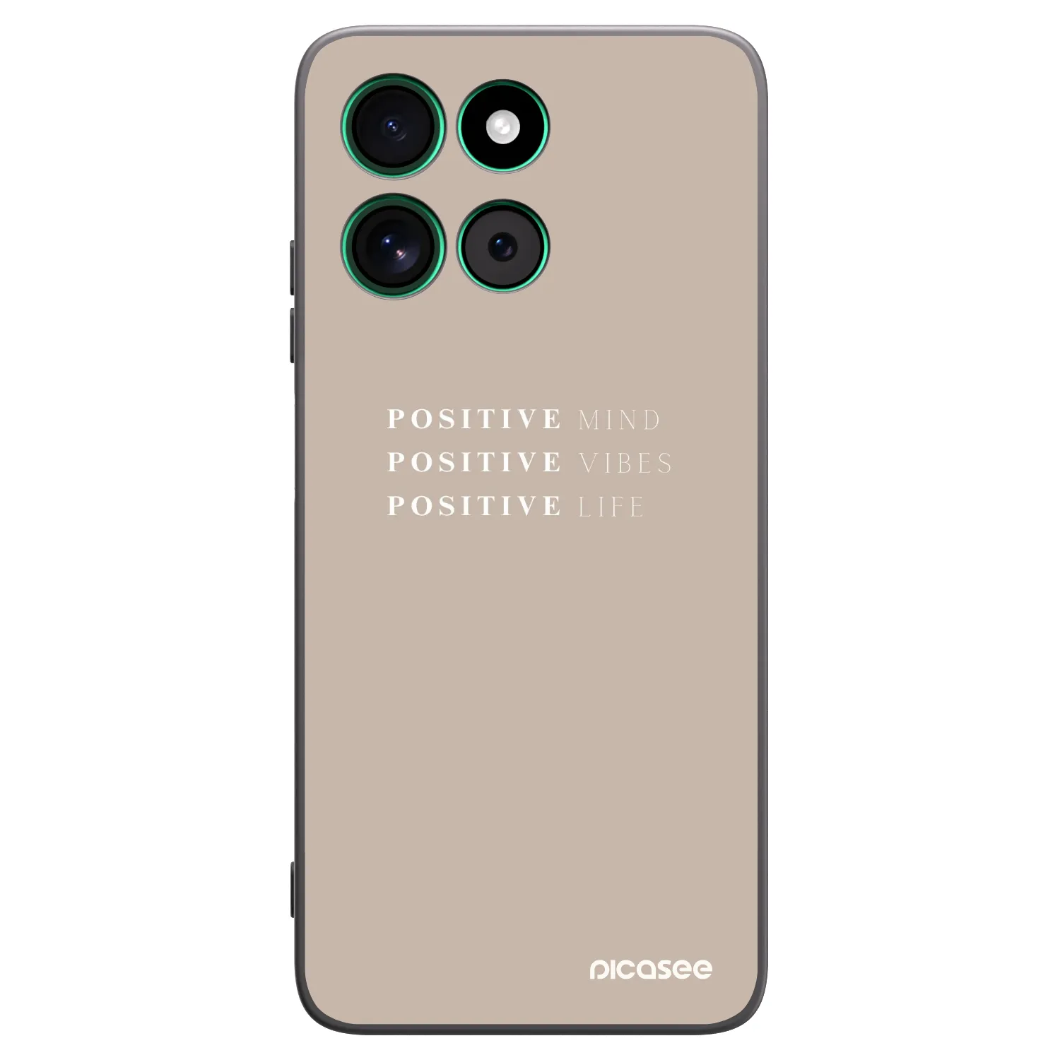 Picasee silikonowe czarne etui na Motorola Moto G57 Power - Positive Vibes
